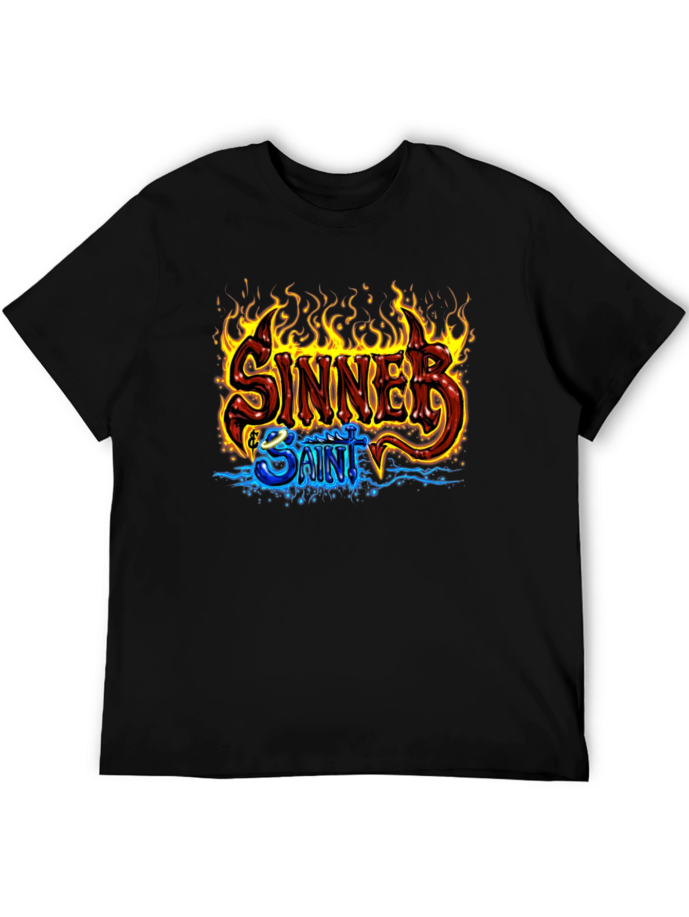 Sinner & Saint Graphic Print Black T-Shirt