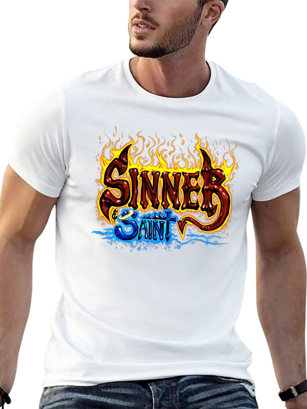 Sinner & Saint Graphic Print Black T-Shirt