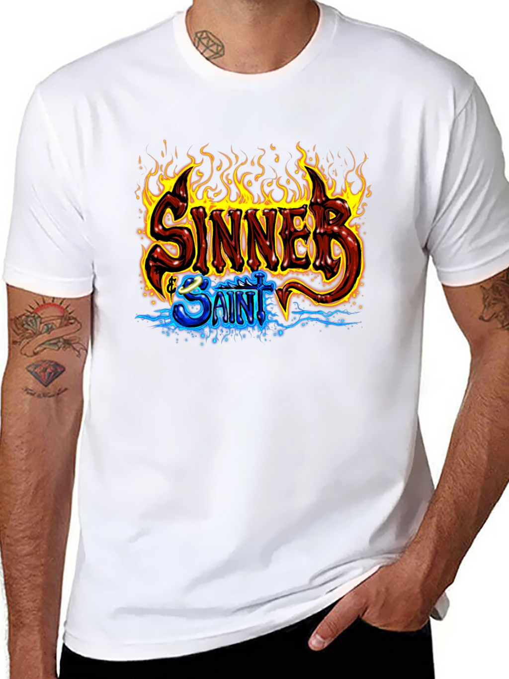 Sinner & Saint Graphic Print Black T-Shirt