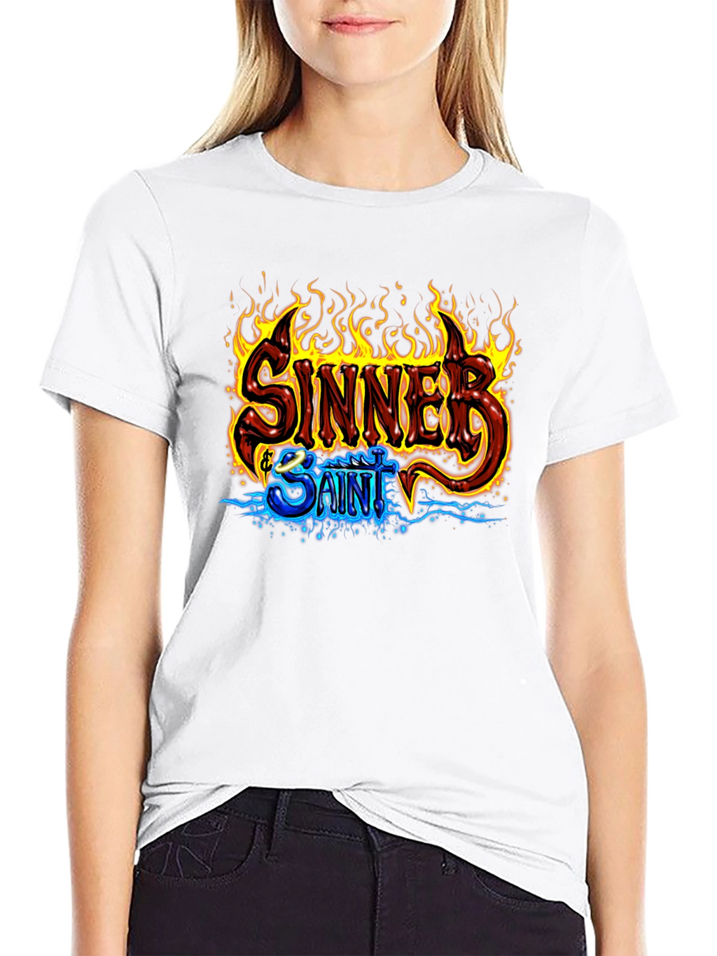 Sinner & Saint Graphic Print Black T-Shirt