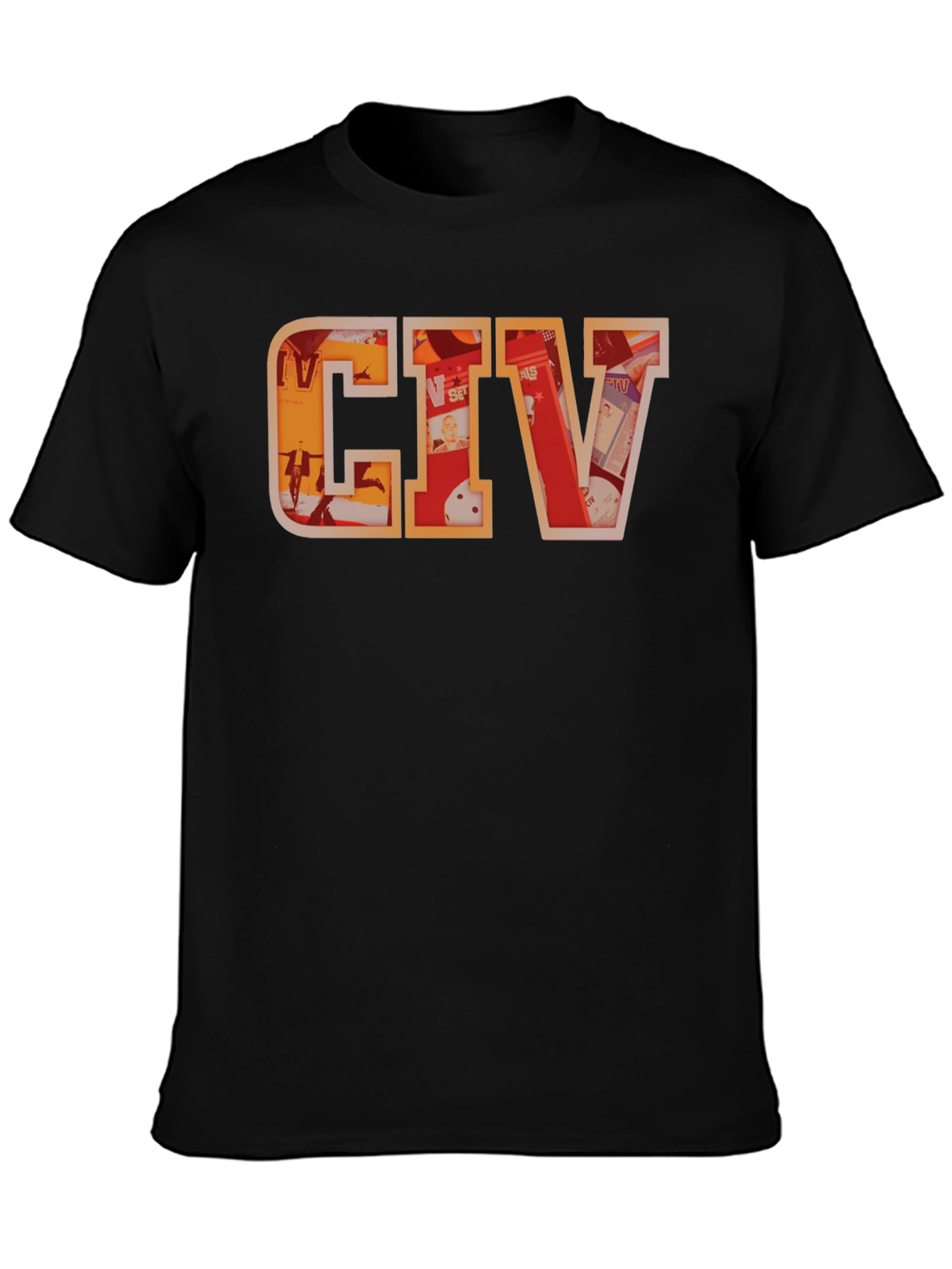 CIV Graphic T-Shirt - Black Crew Neck Tee