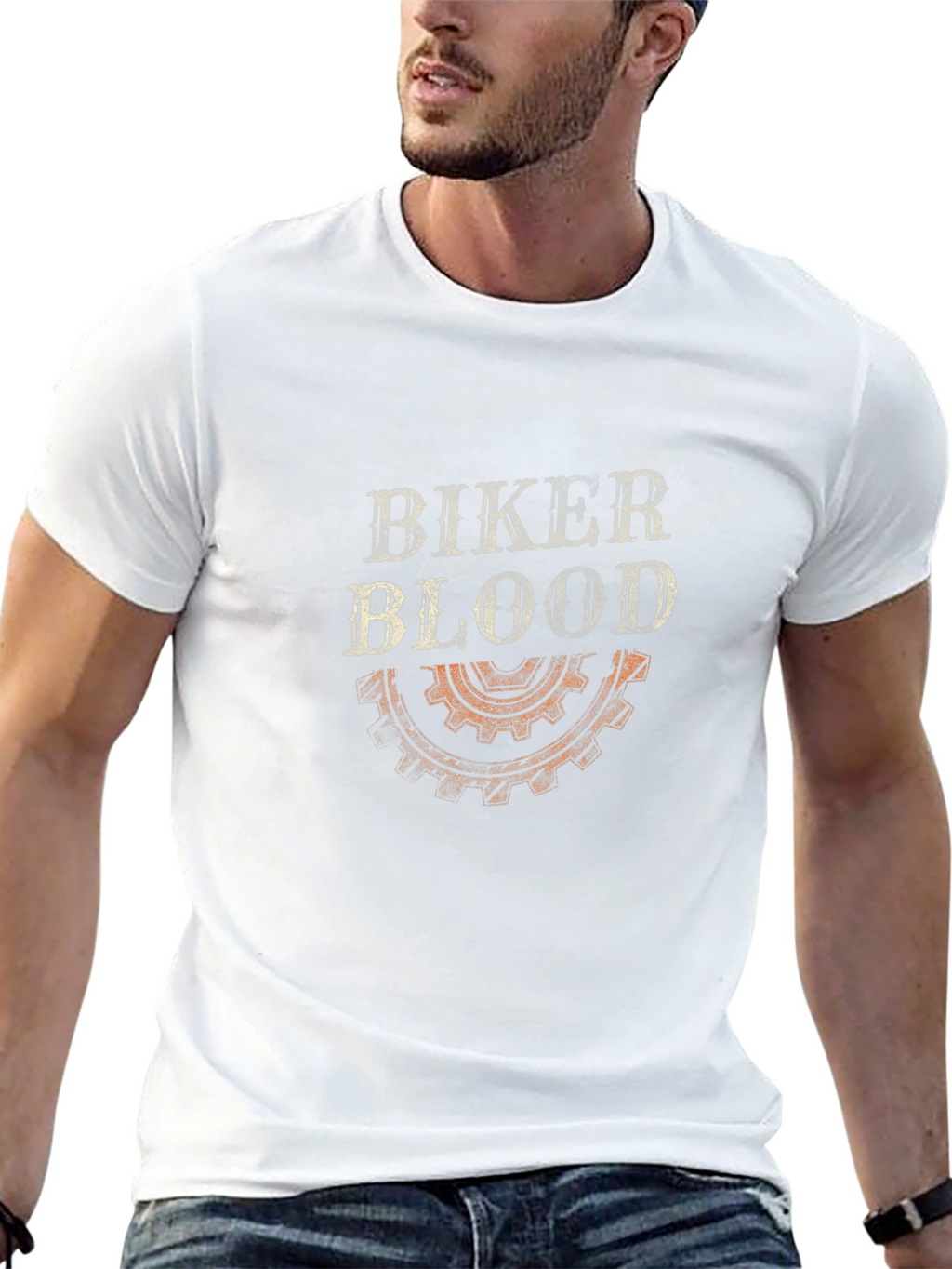 Biker Blood Black Graphic Tee