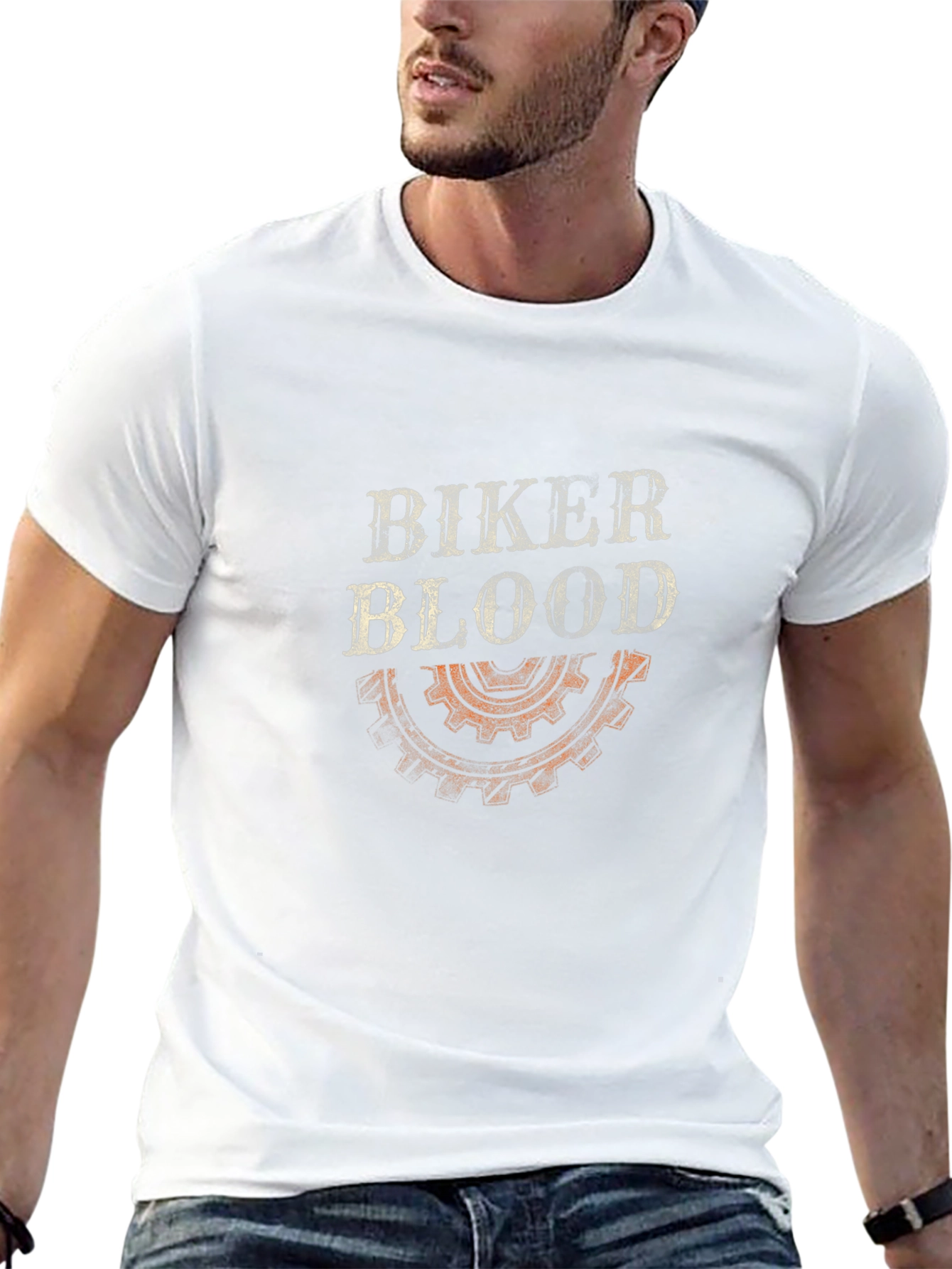 Biker Blood Black Graphic Tee