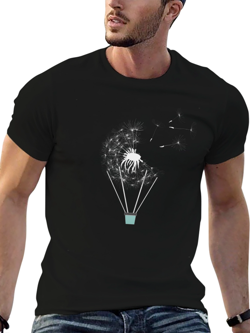 Dandelion Air Balloon Graphic T-Shirt