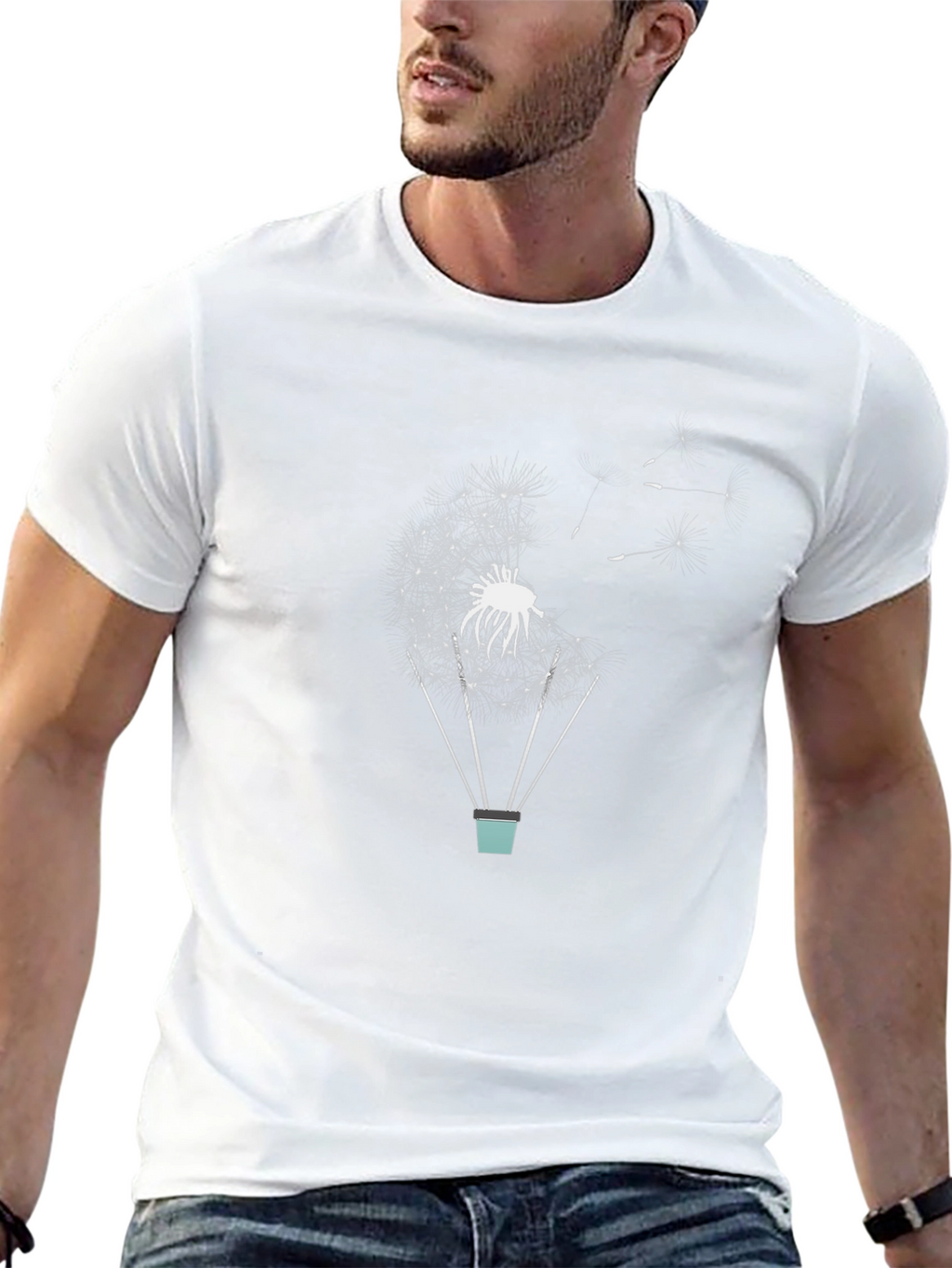 Dandelion Air Balloon Graphic T-Shirt