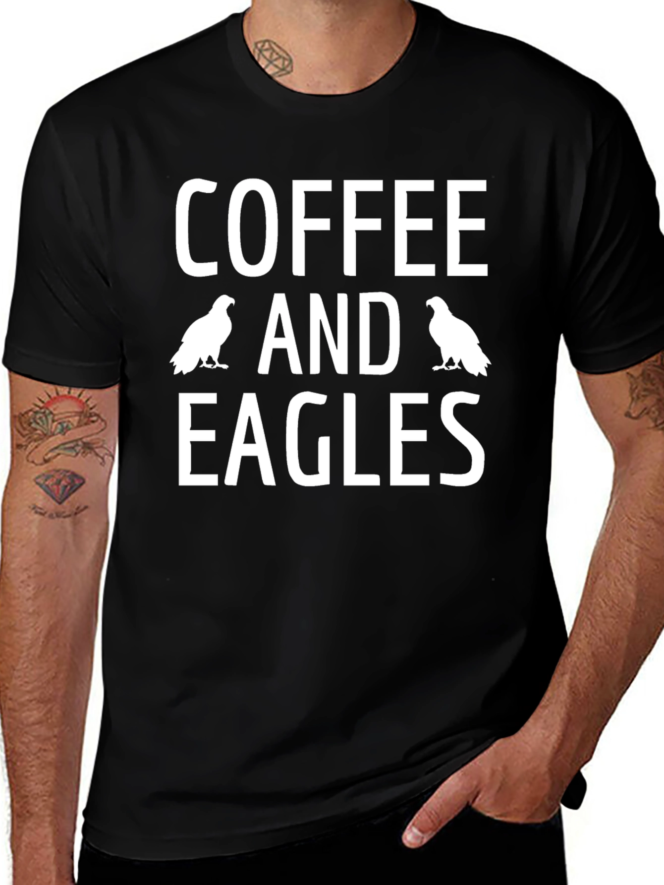 Coffee and Eagles Graphic T-Shirt