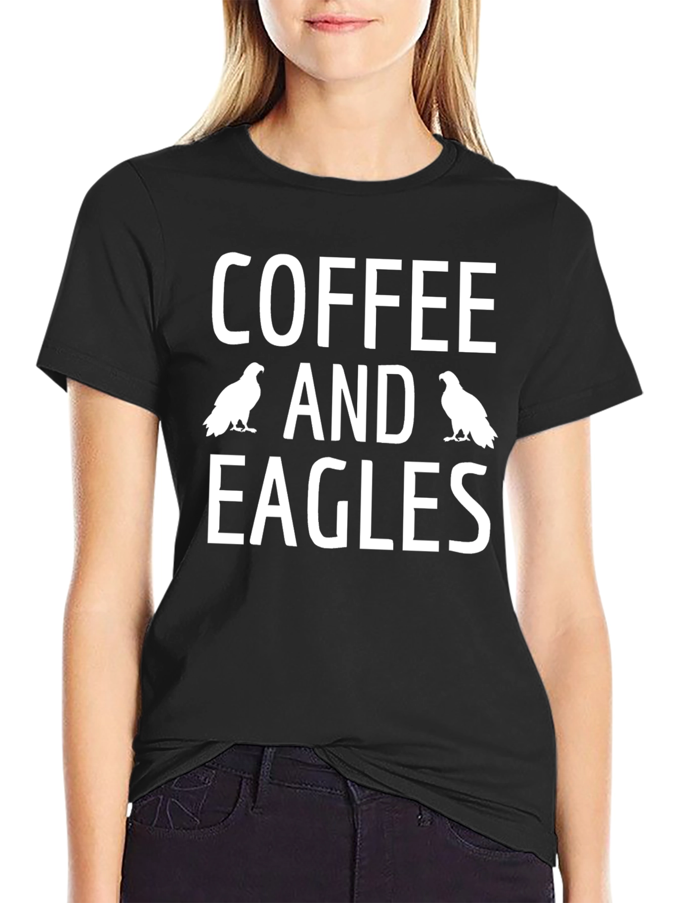 Coffee and Eagles Graphic T-Shirt