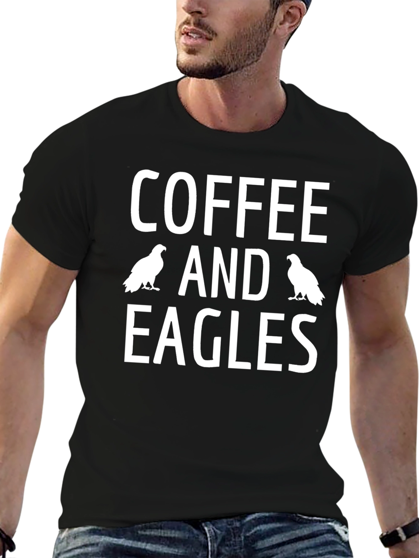 Coffee and Eagles Graphic T-Shirt