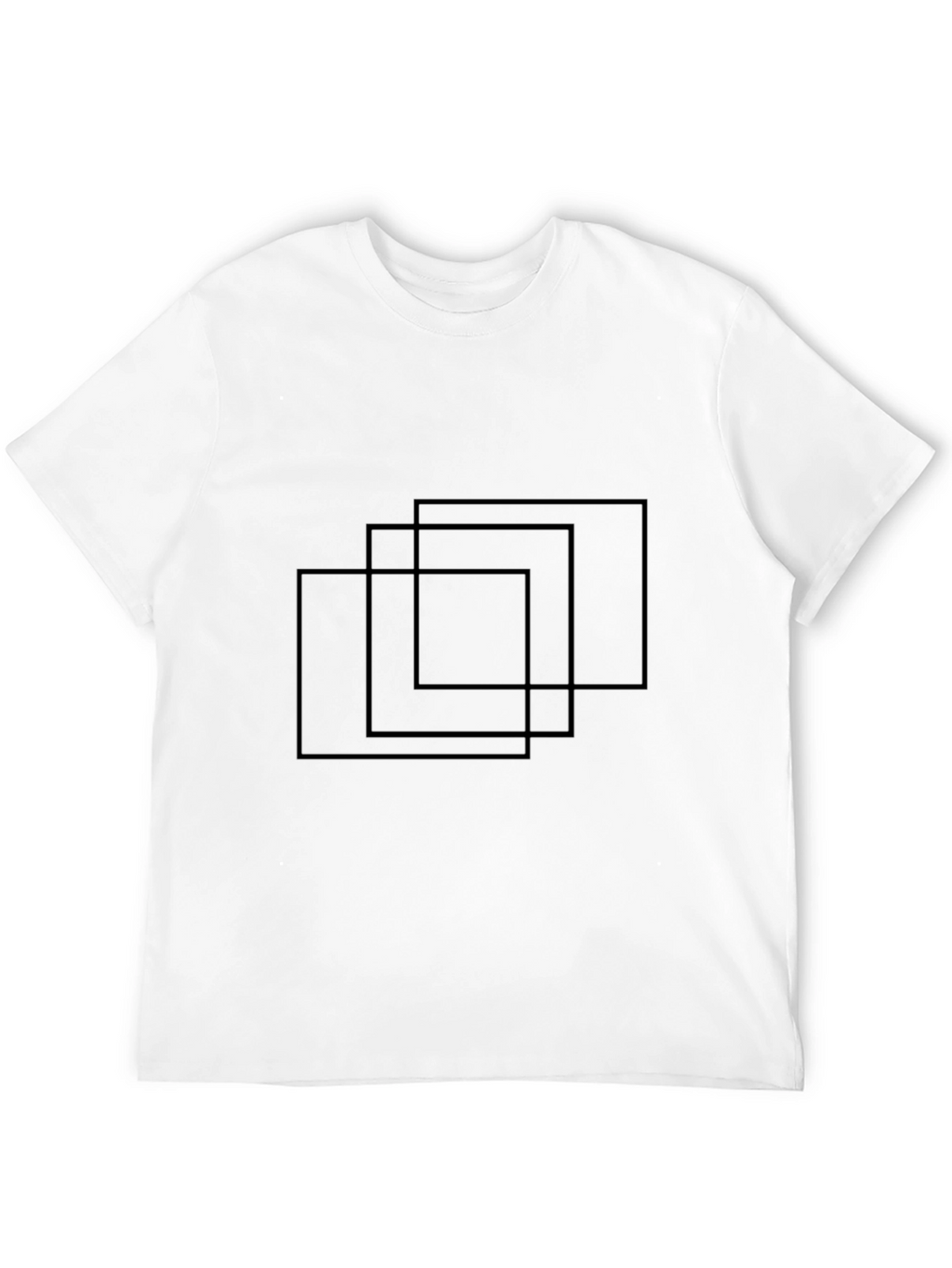 Abstract Squares Black T-Shirt