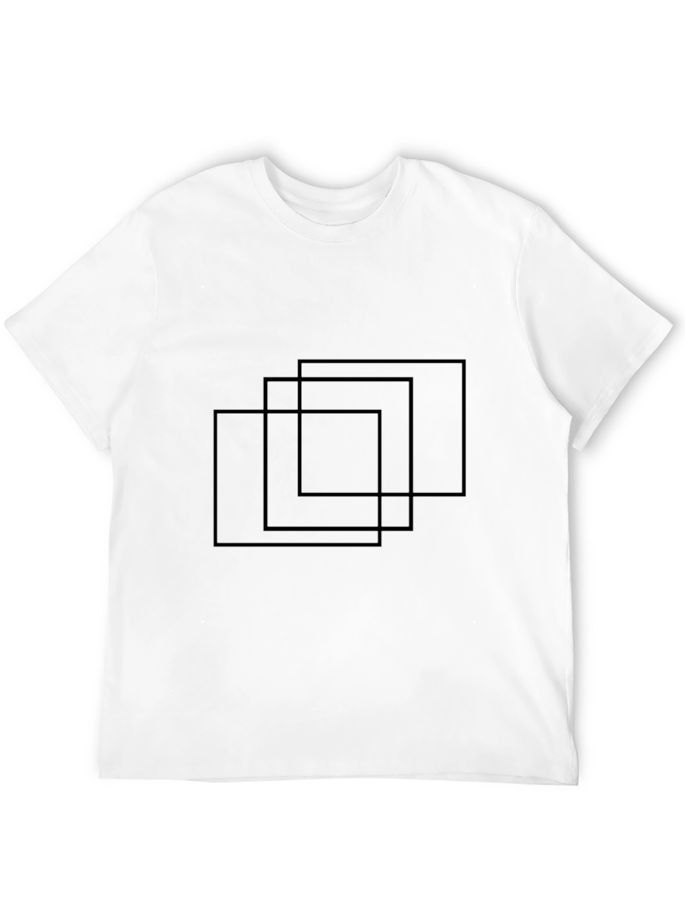 Abstract Squares Black T-Shirt
