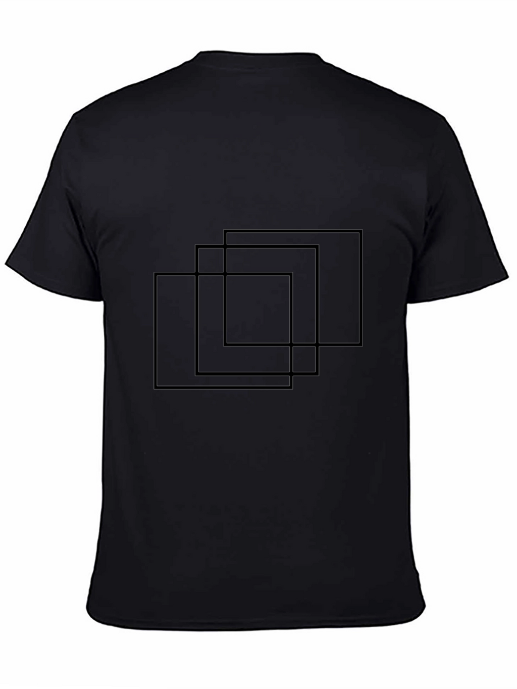 Abstract Squares Black T-Shirt