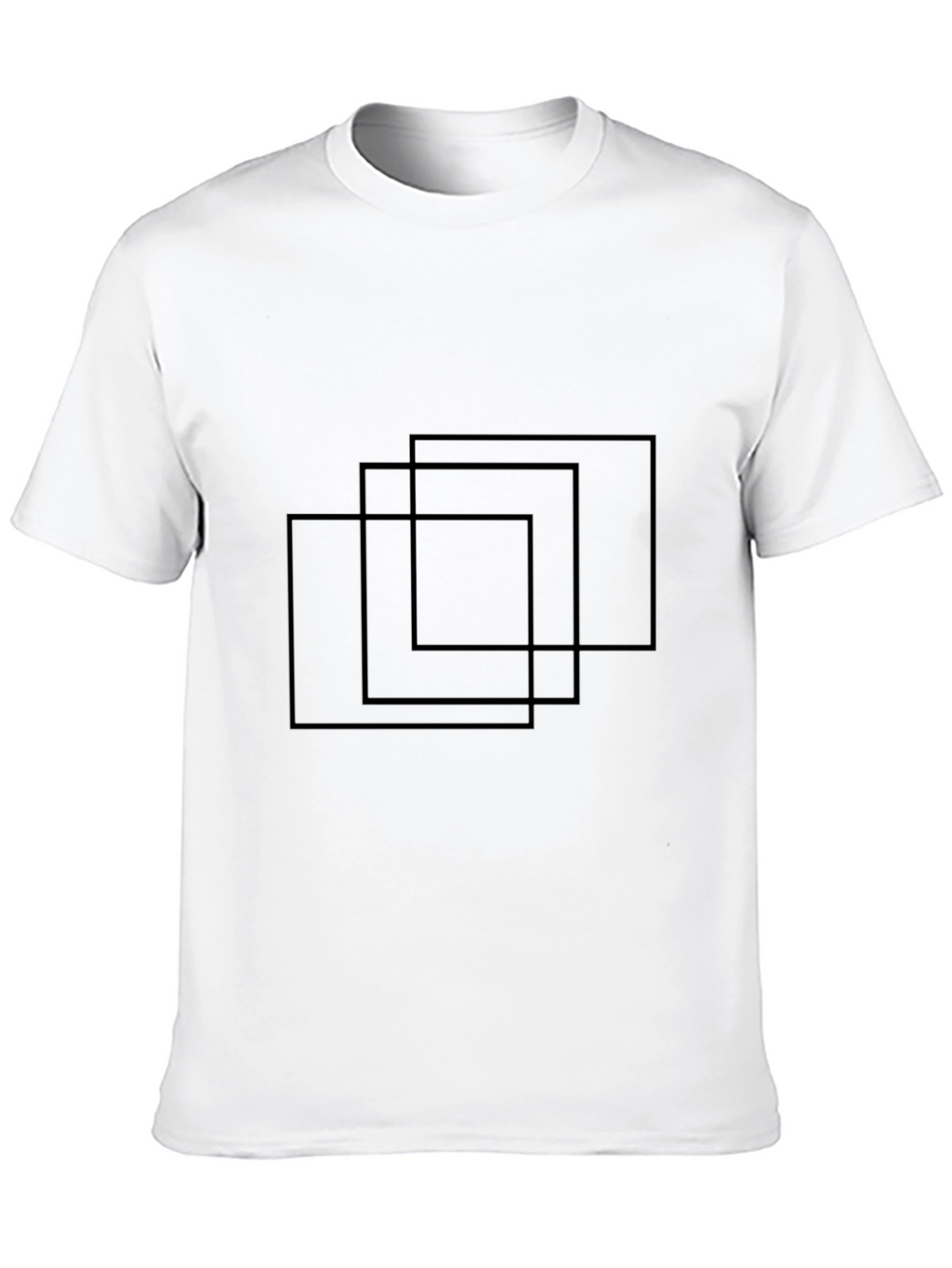 Abstract Squares Black T-Shirt