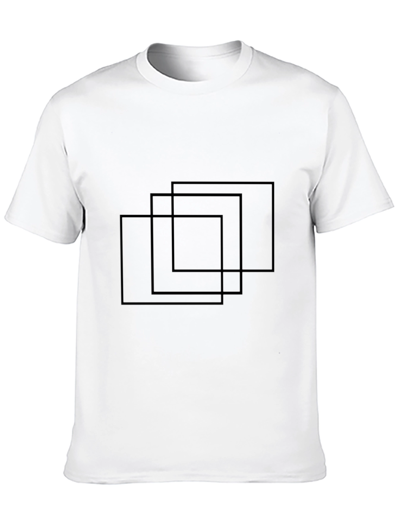 Abstract Squares Black T-Shirt