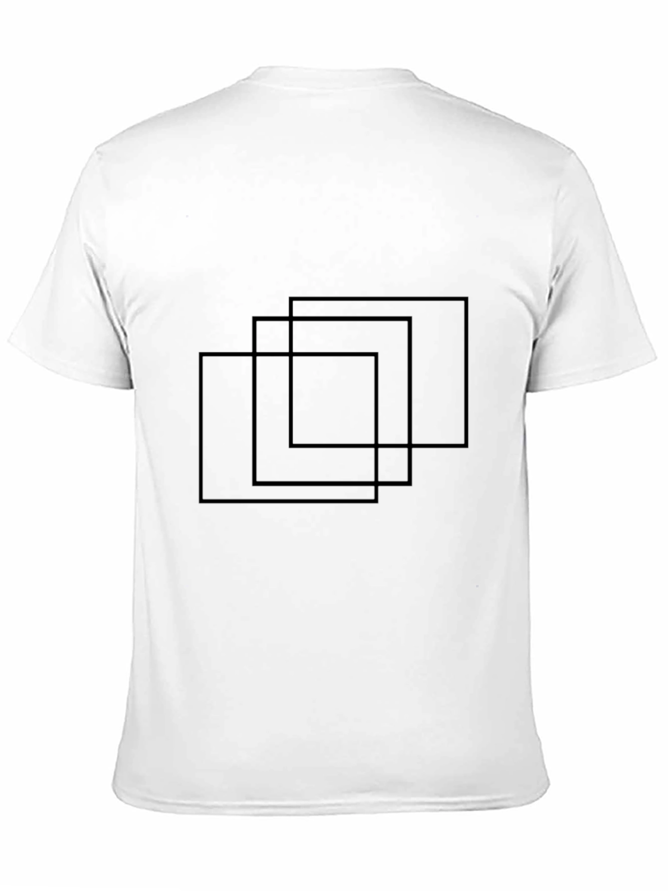Abstract Squares Black T-Shirt