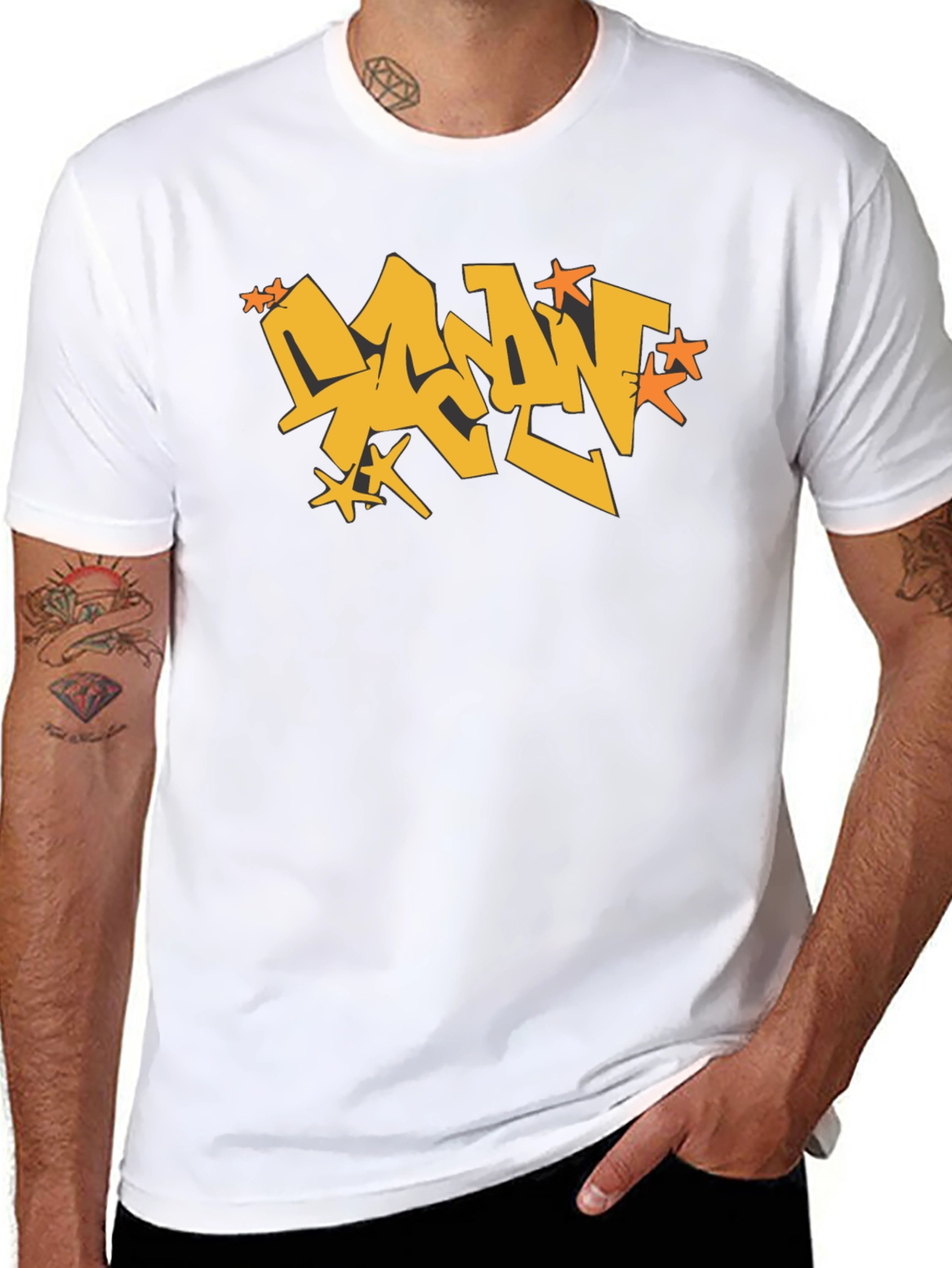 Urban Graffiti Style Black Tee