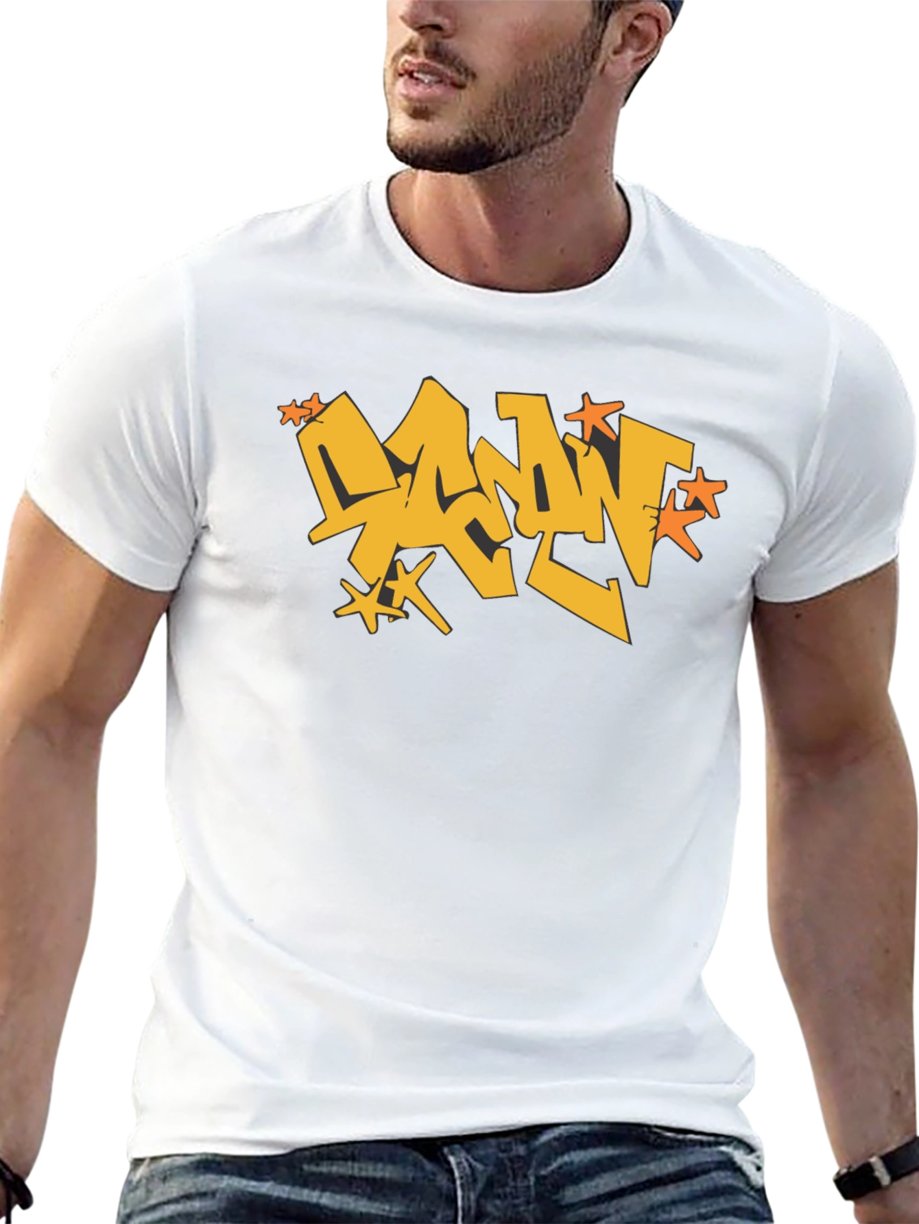 Urban Graffiti Style Black Tee