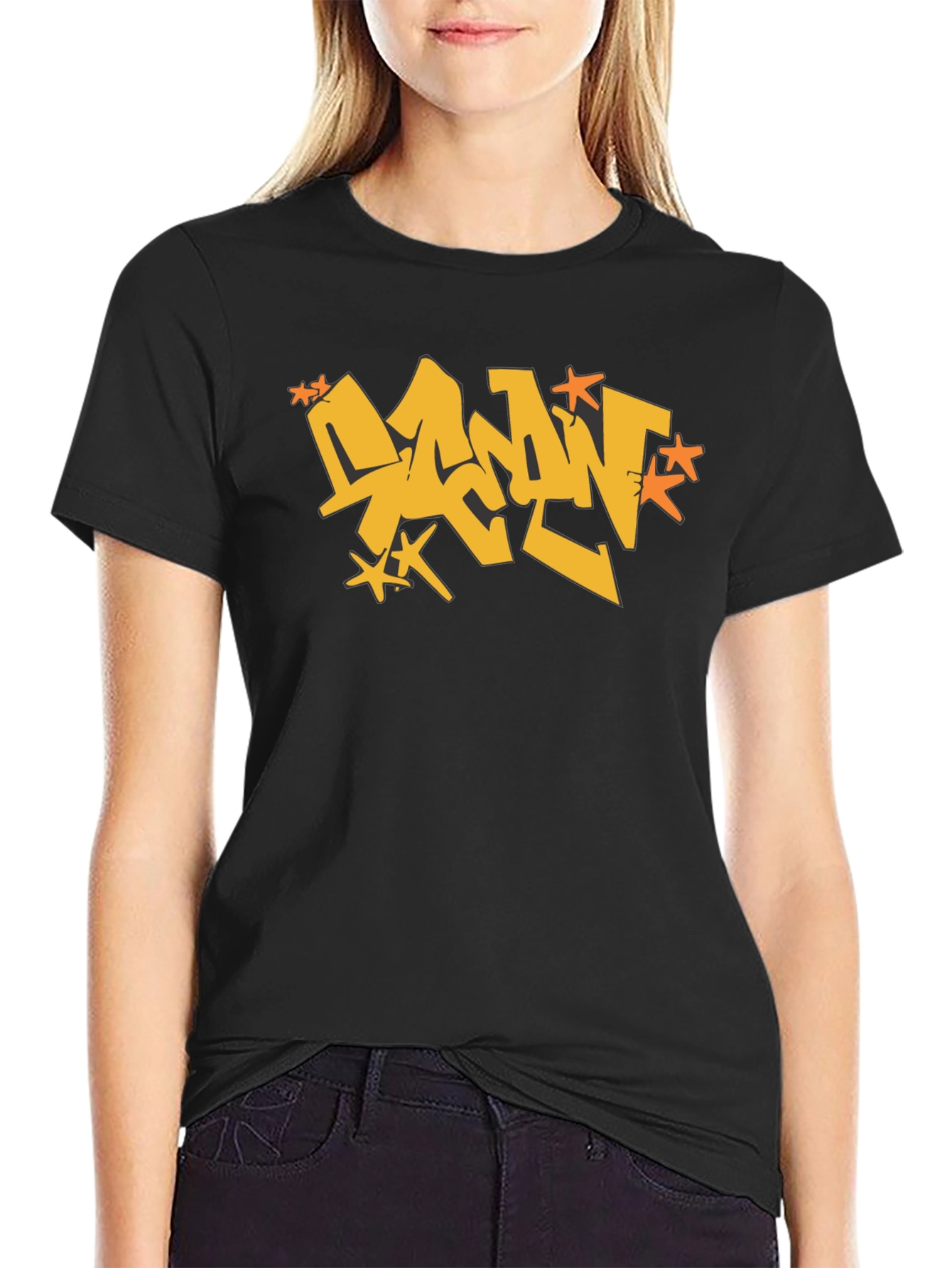 Urban Graffiti Style Black Tee