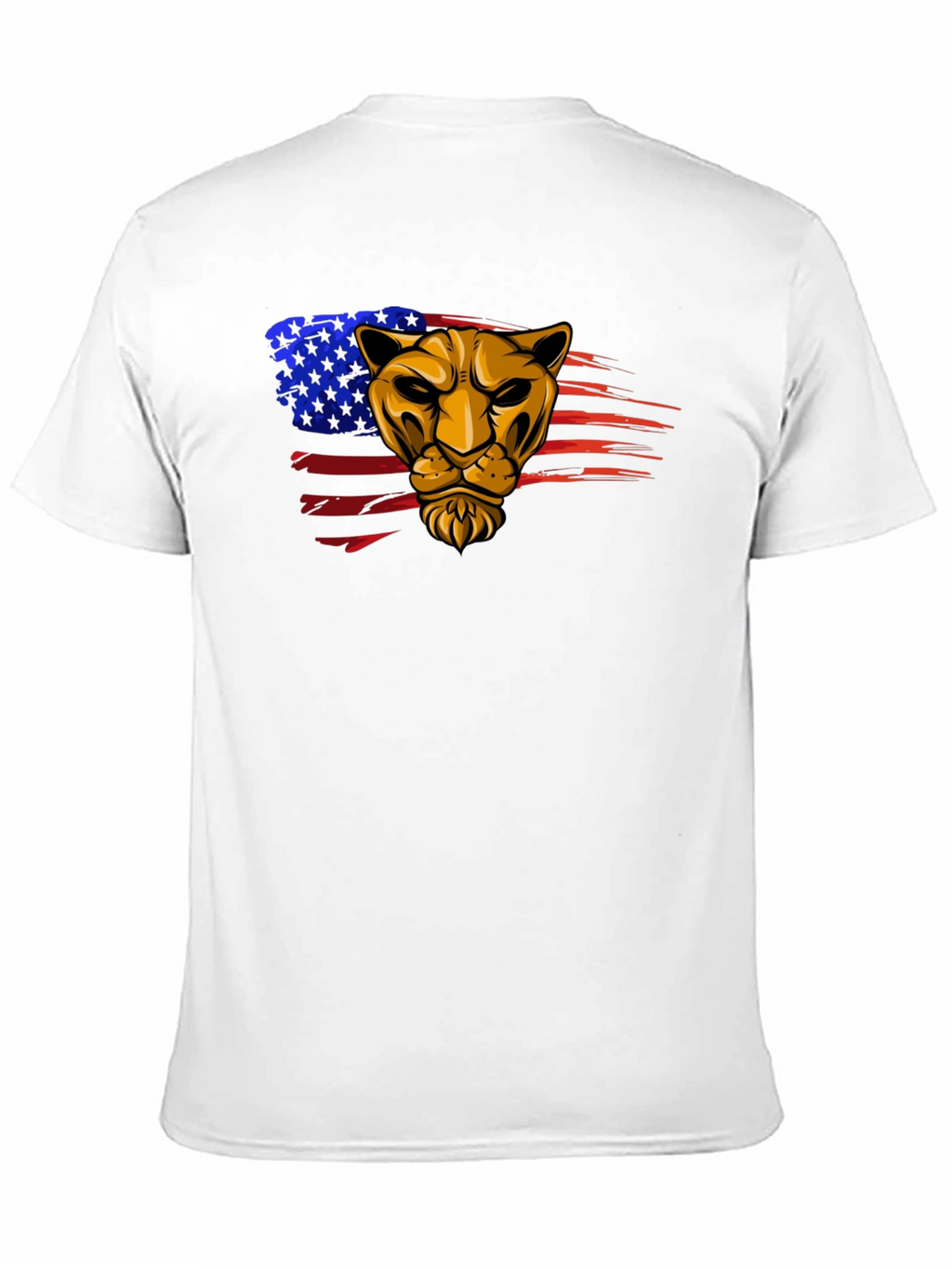 American Pride Lion Graphic Tee - Black