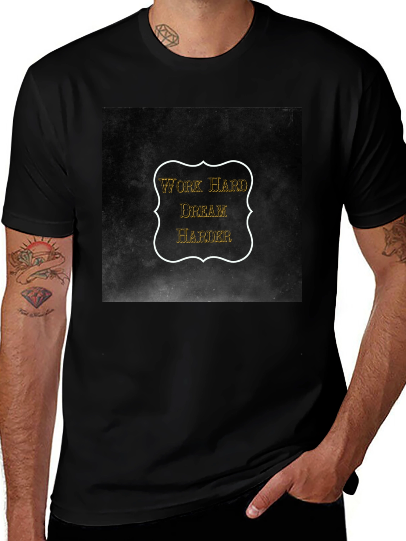 Work Hard Dream Harder Black T-Shirt
