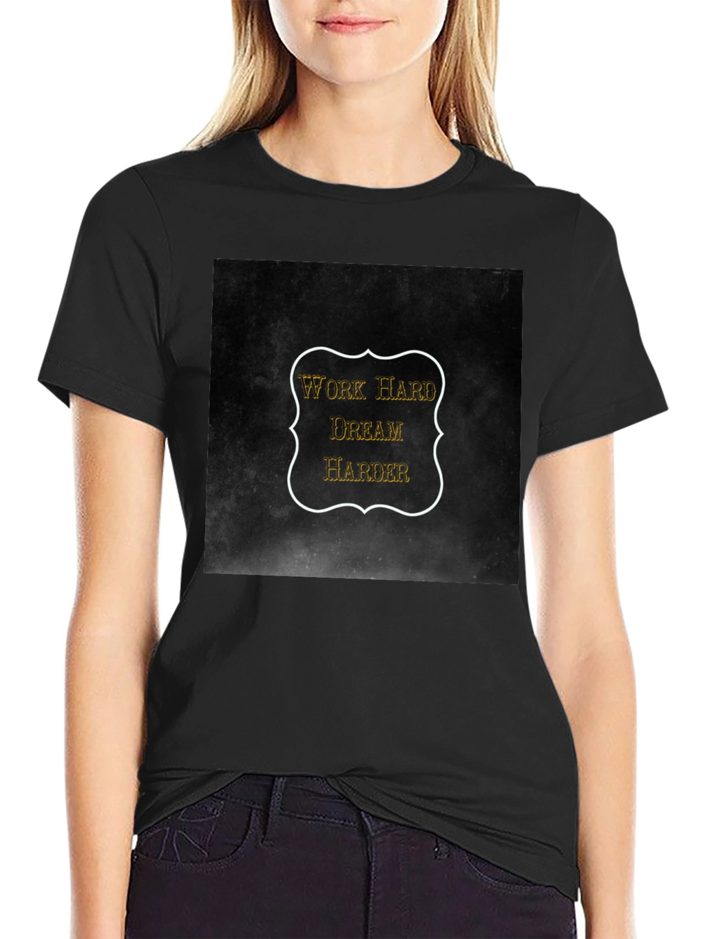 Work Hard Dream Harder Black T-Shirt