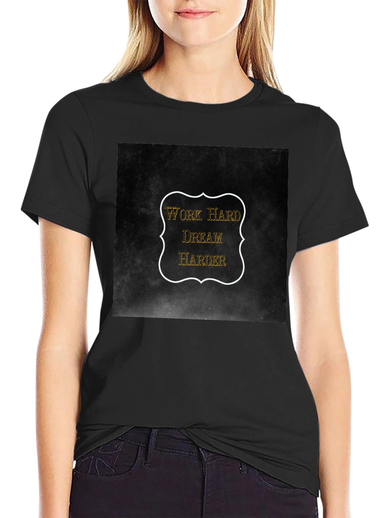 Work Hard Dream Harder Black T-Shirt