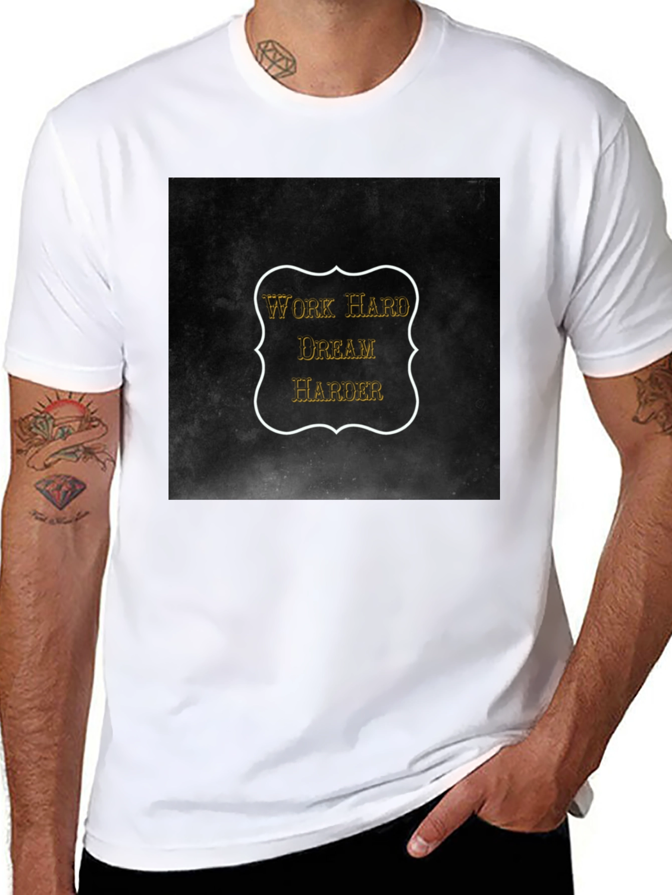 Work Hard Dream Harder Black T-Shirt