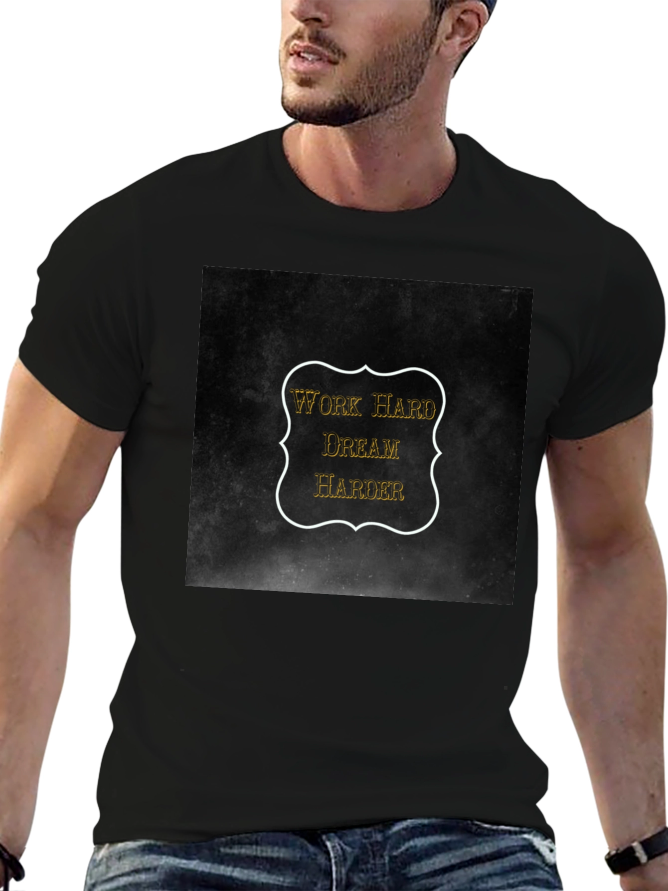 Work Hard Dream Harder Black T-Shirt