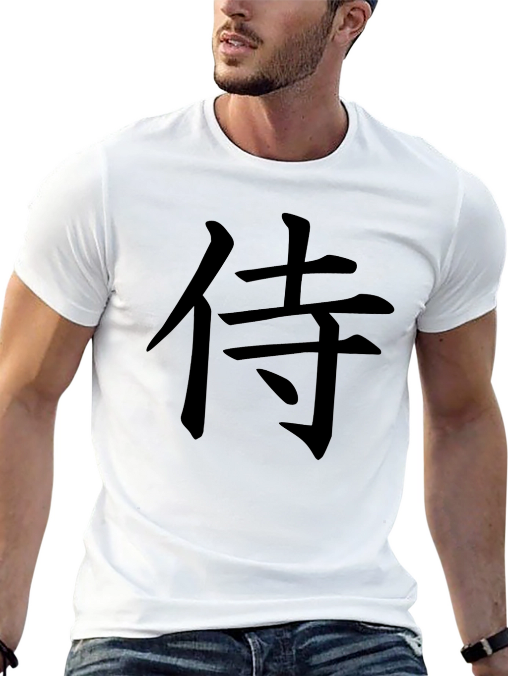 Samurai Kanji Graphic Black T-Shirt