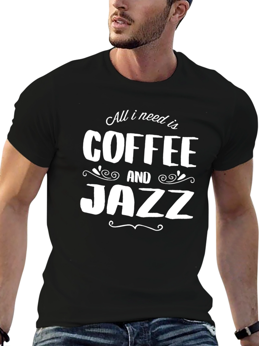 Coffee and Jazz Graphic T-Shirt