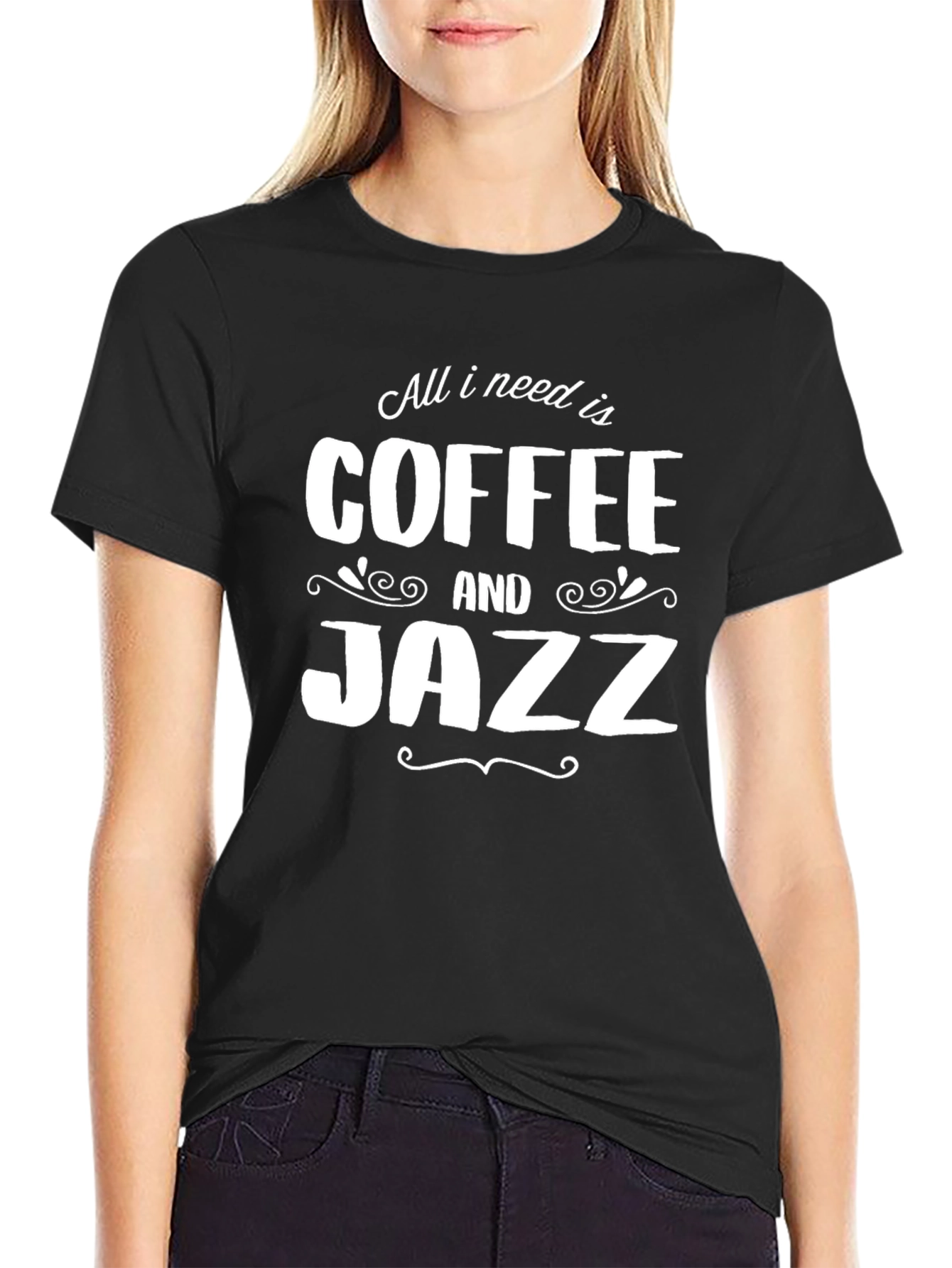 Coffee and Jazz Graphic T-Shirt