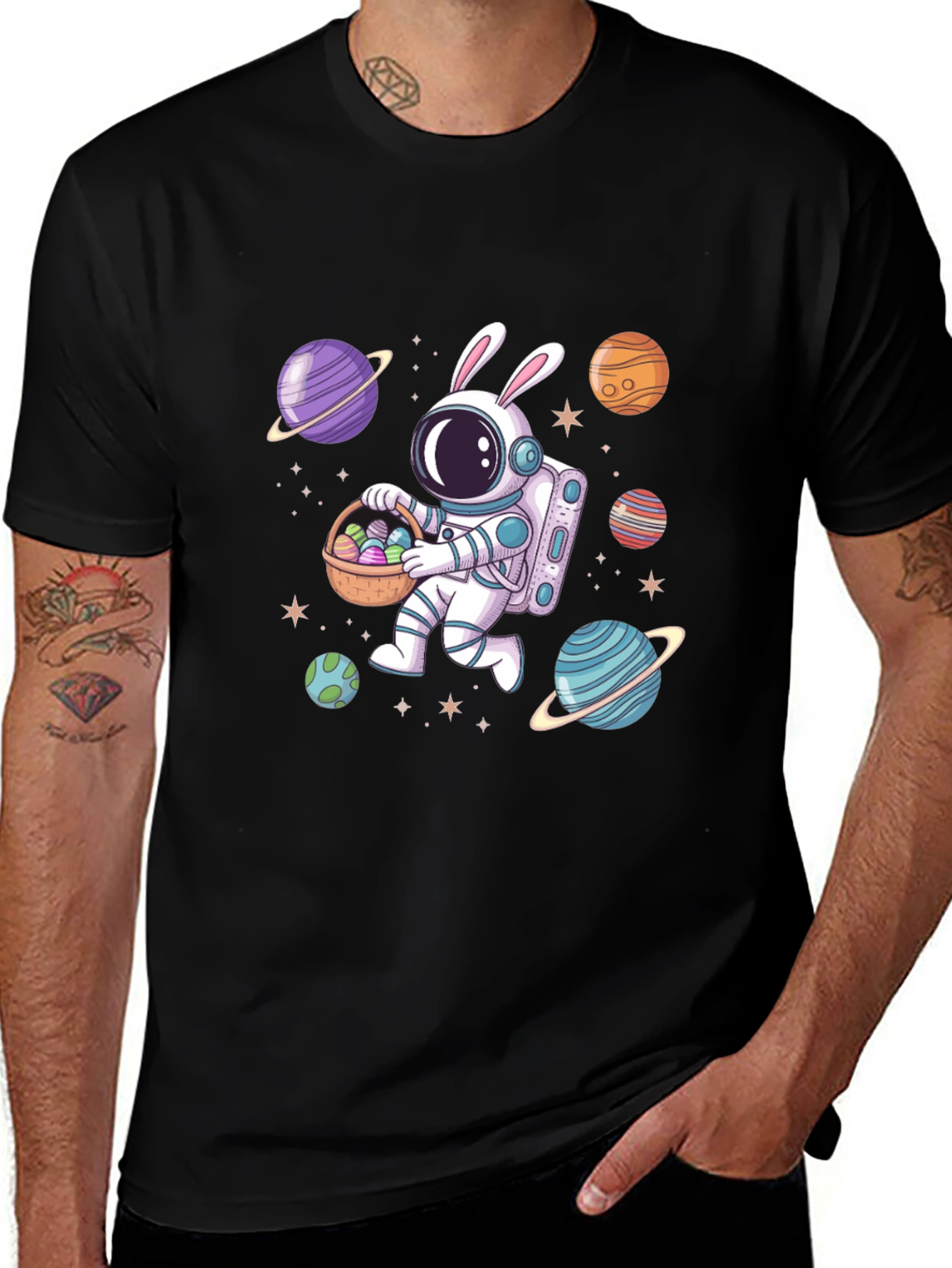 Astronaut Easter Bunny T-Shirt - Space Holiday Tee