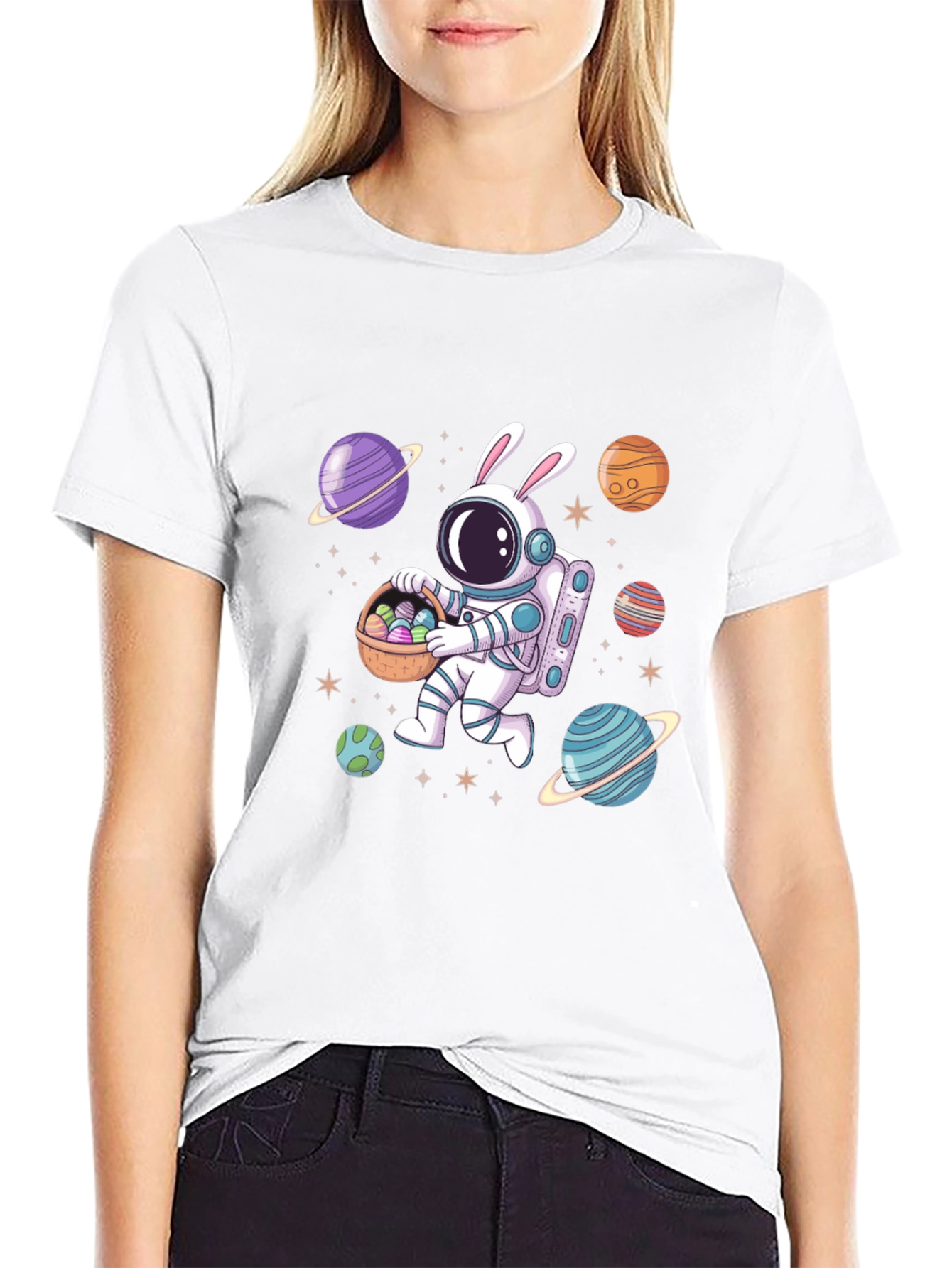 Astronaut Easter Bunny T-Shirt - Space Holiday Tee