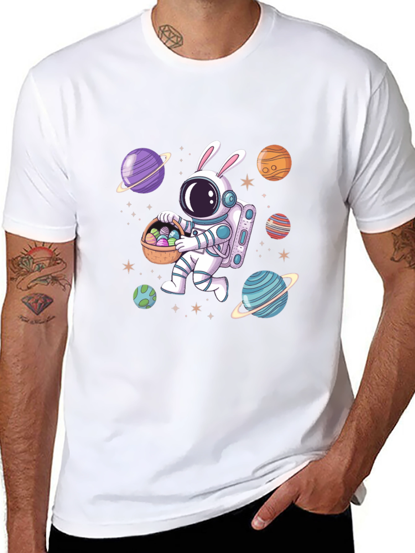 Astronaut Easter Bunny T-Shirt - Space Holiday Tee