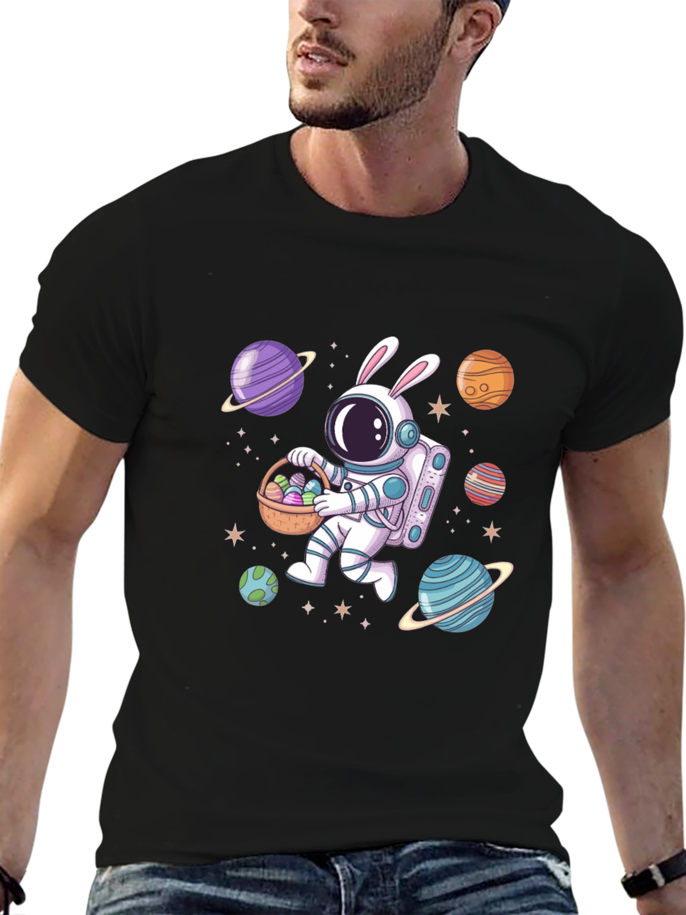 Astronaut Easter Bunny T-Shirt - Space Holiday Tee