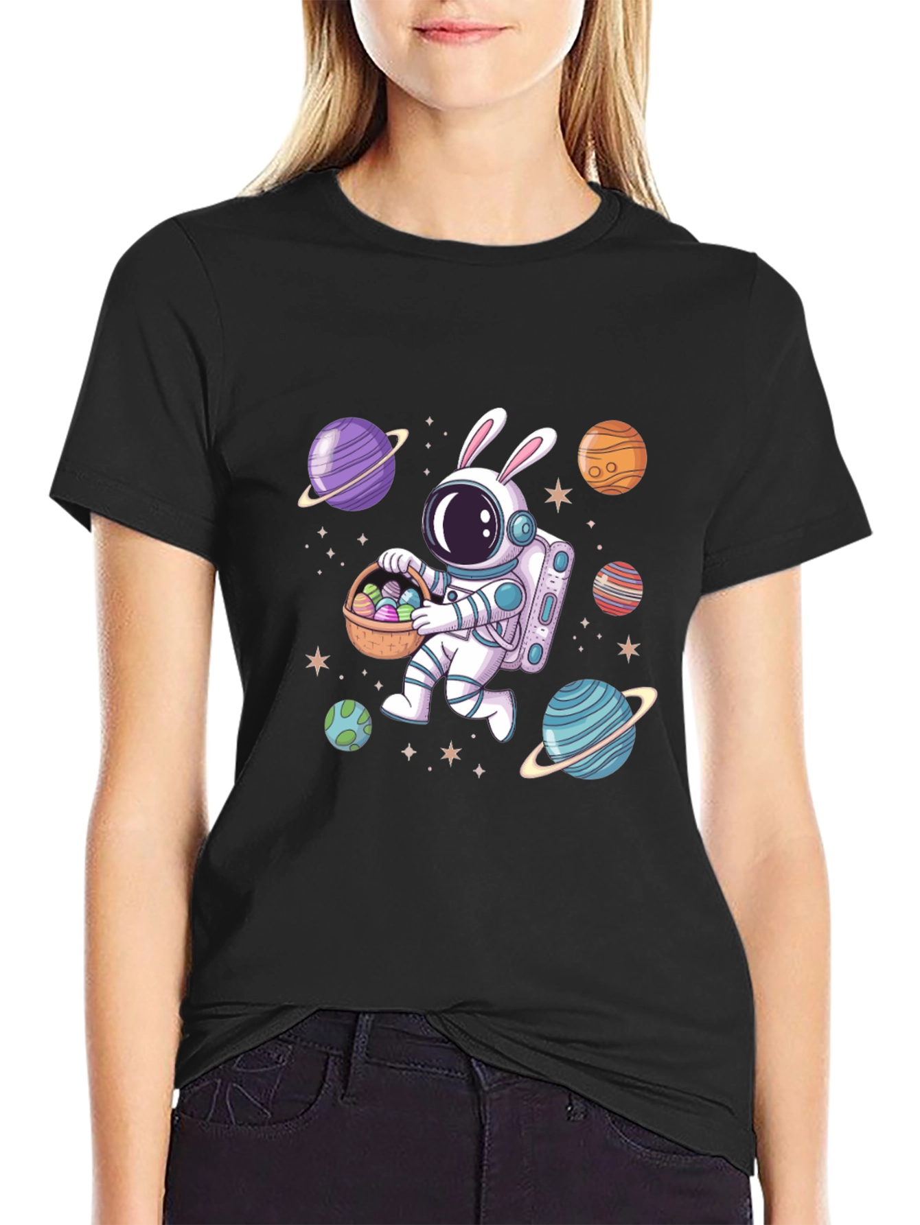Astronaut Easter Bunny T-Shirt - Space Holiday Tee
