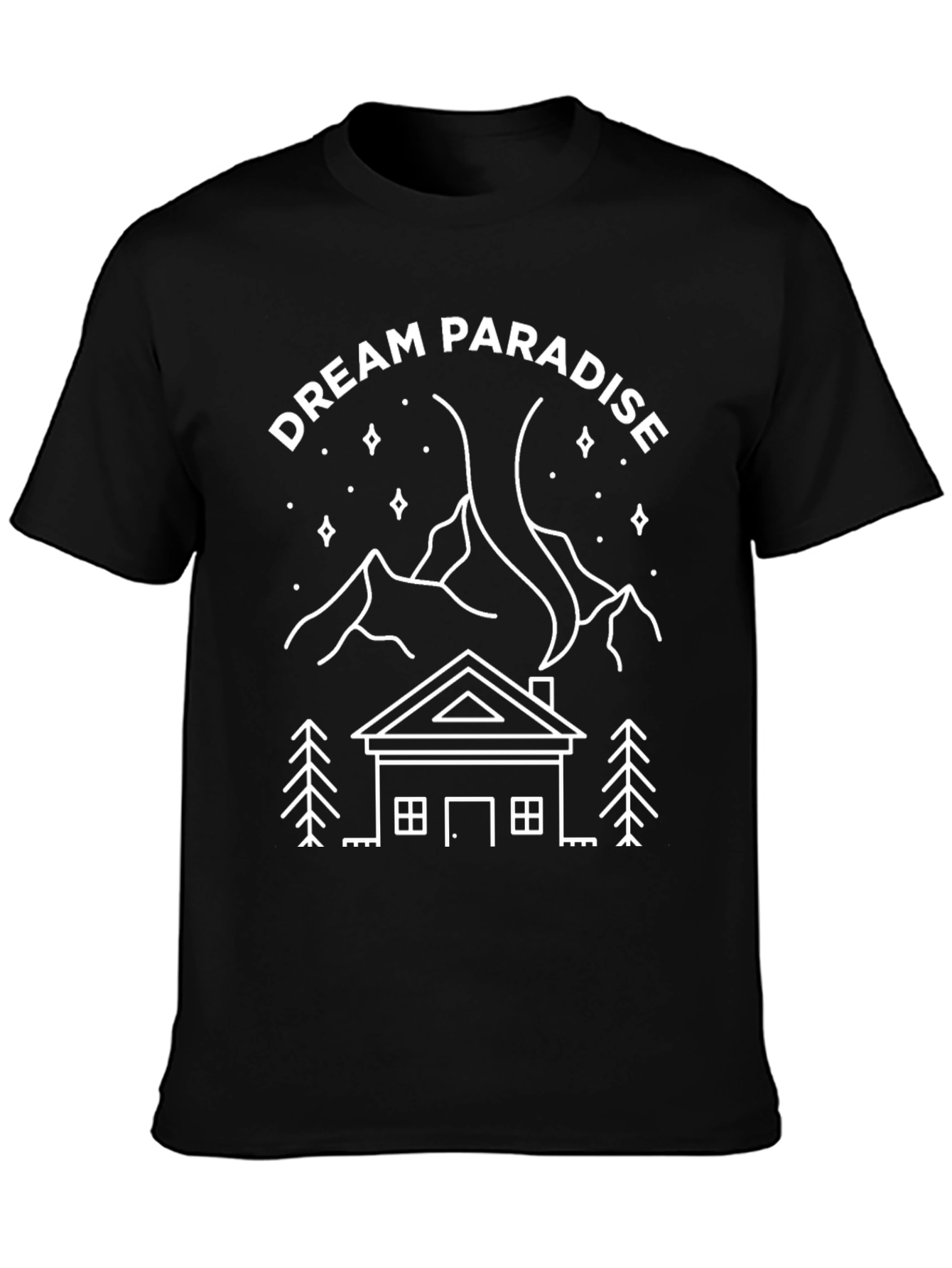 Dream Paradise Graphic Tee - Mountain Cabin Design