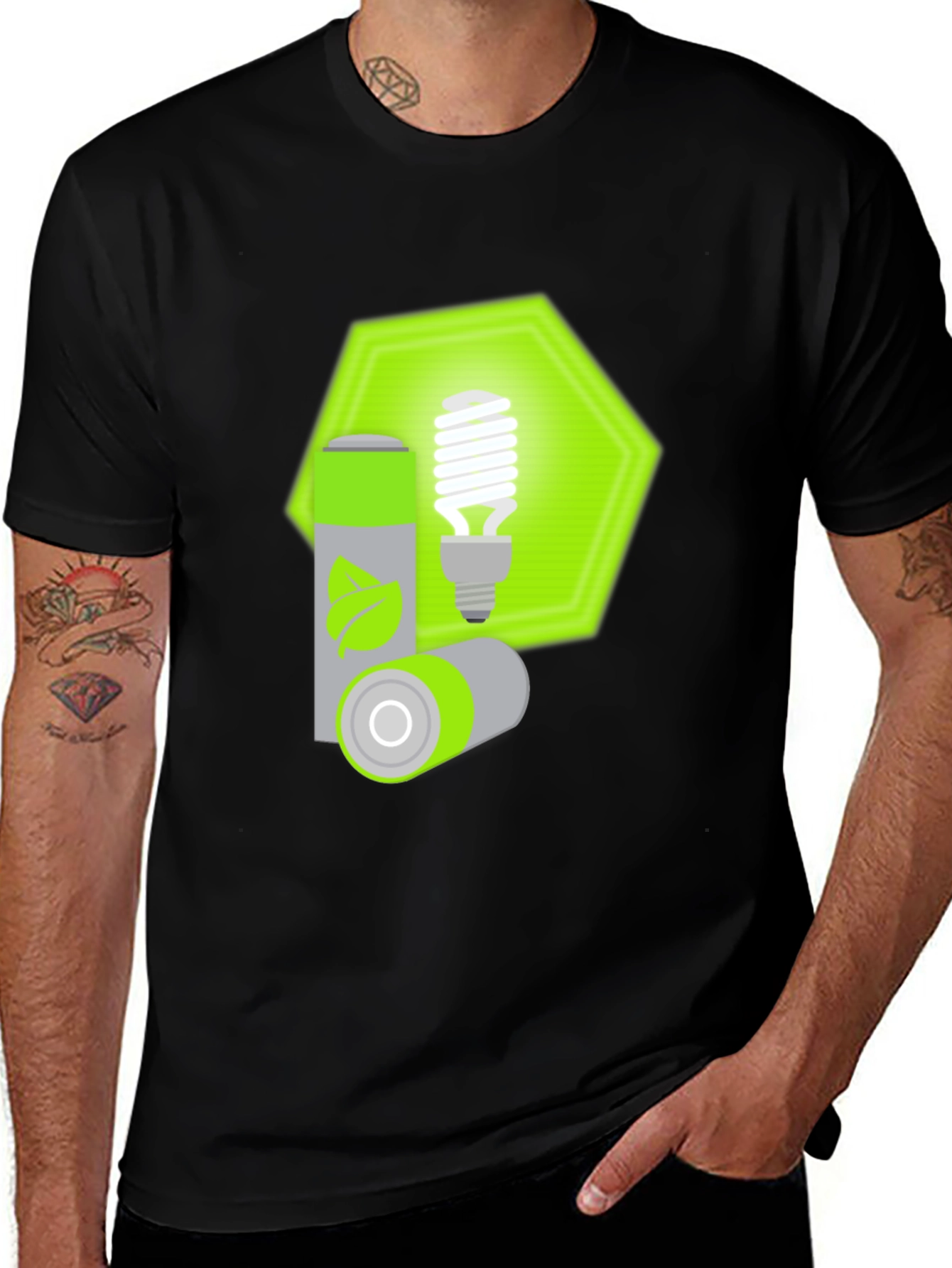 Eco-Friendly T-Shirt with Green Energy Design