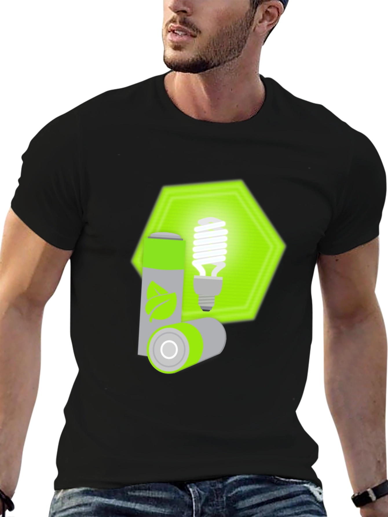 Eco-Friendly T-Shirt with Green Energy Design