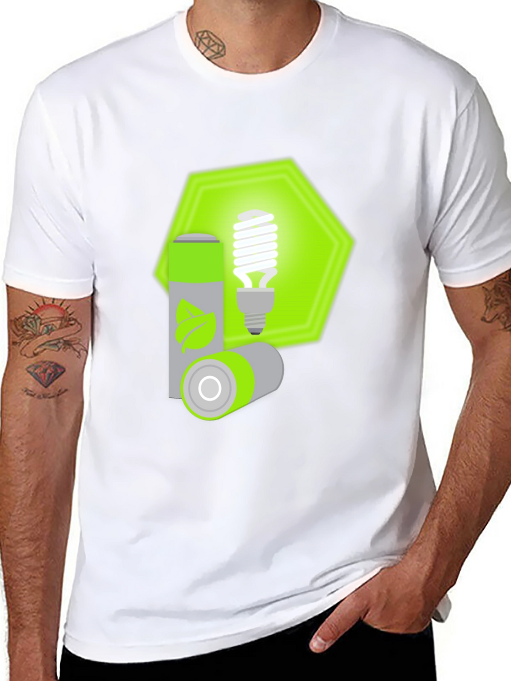 Eco-Friendly T-Shirt with Green Energy Design