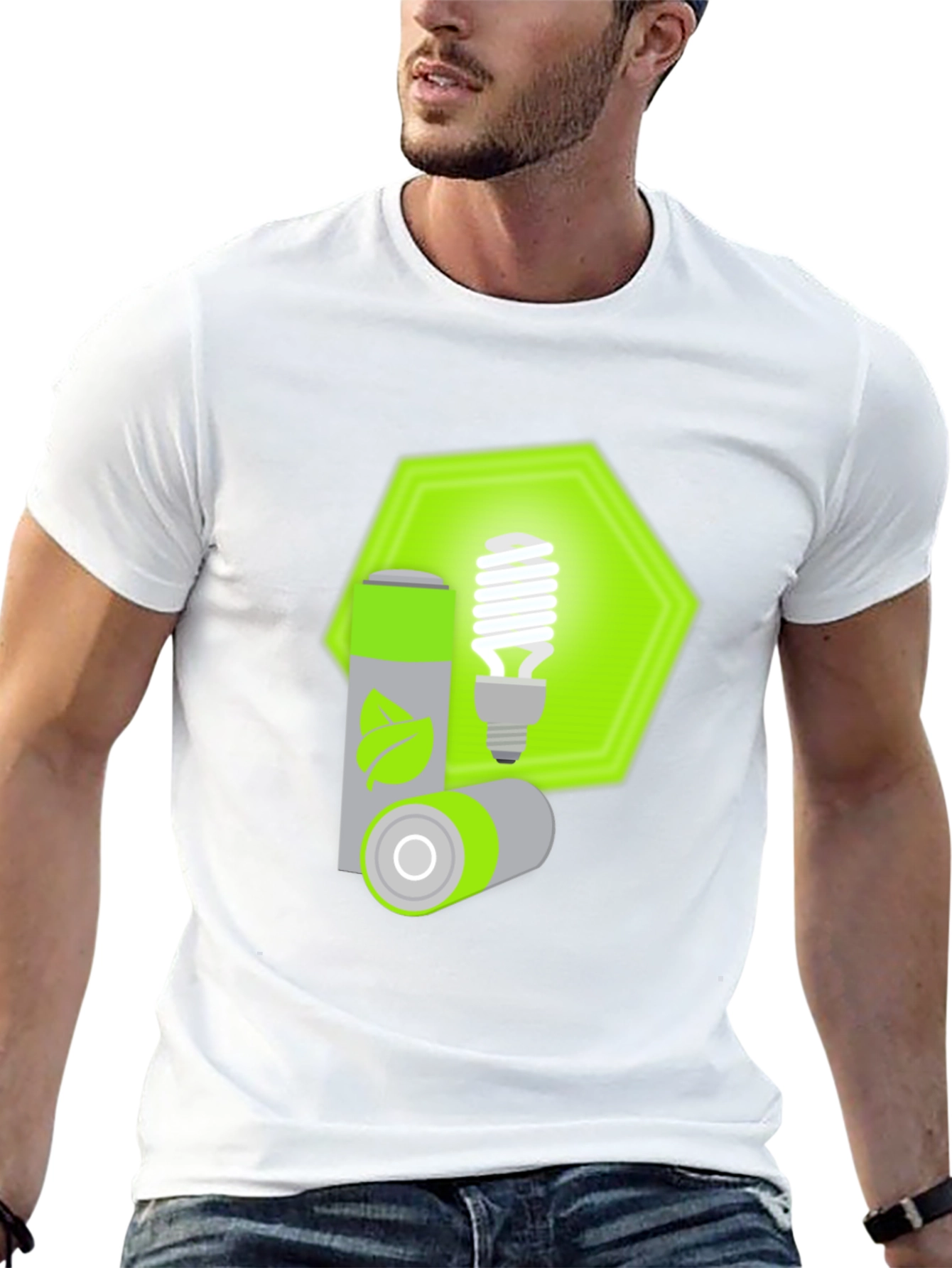 Eco-Friendly T-Shirt with Green Energy Design