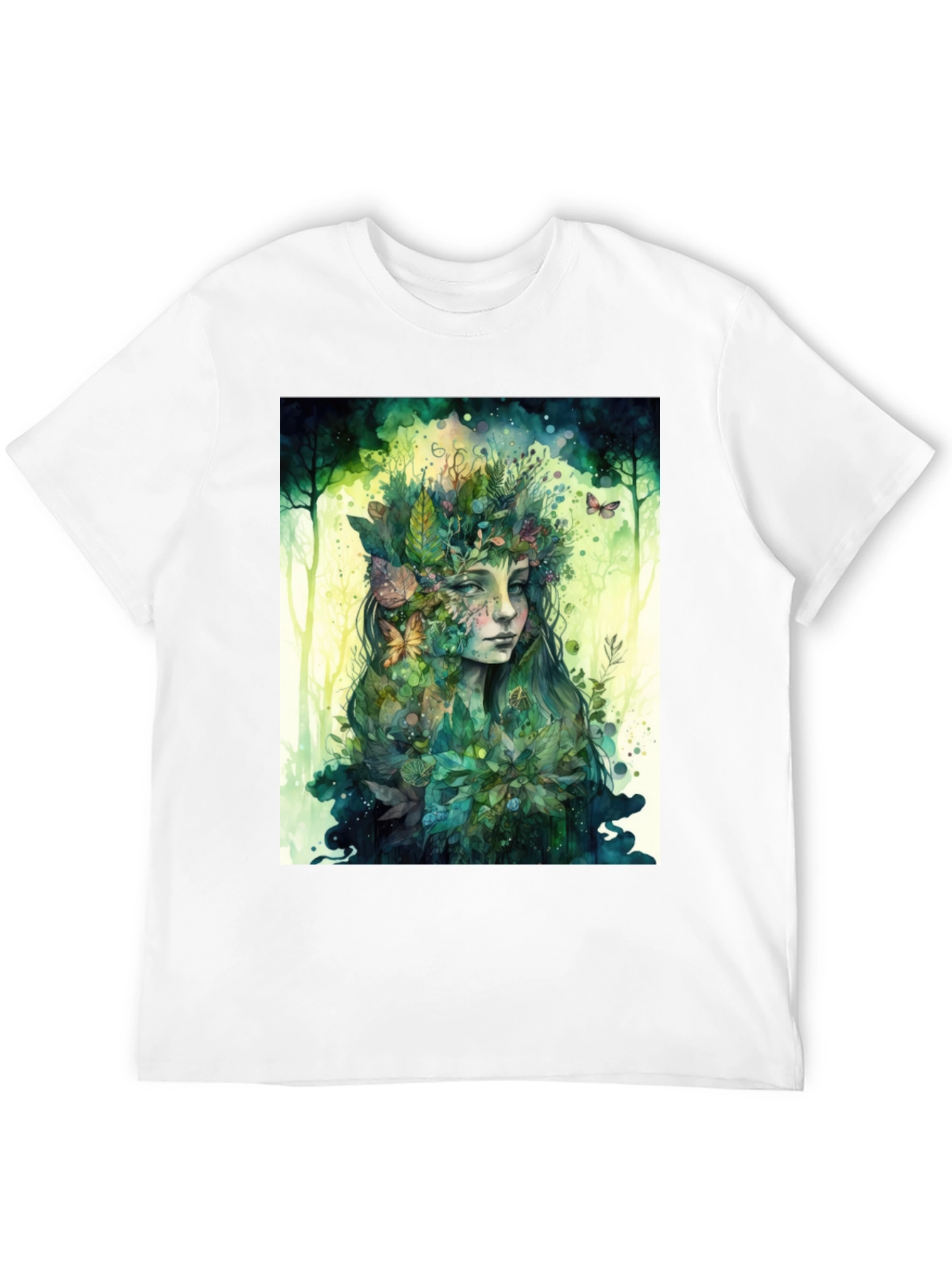 Nature Spirit Graphic Tee - Unisex Black Cotton Shirt