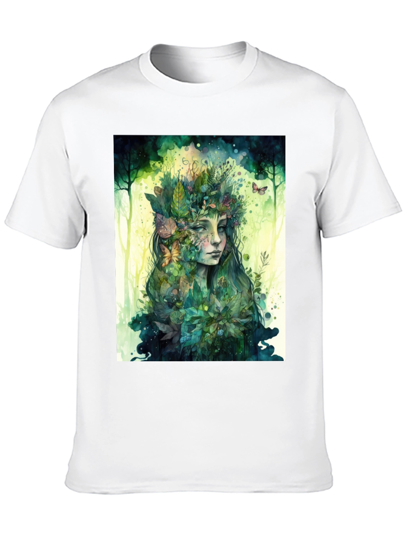 Nature Spirit Graphic Tee - Unisex Black Cotton Shirt