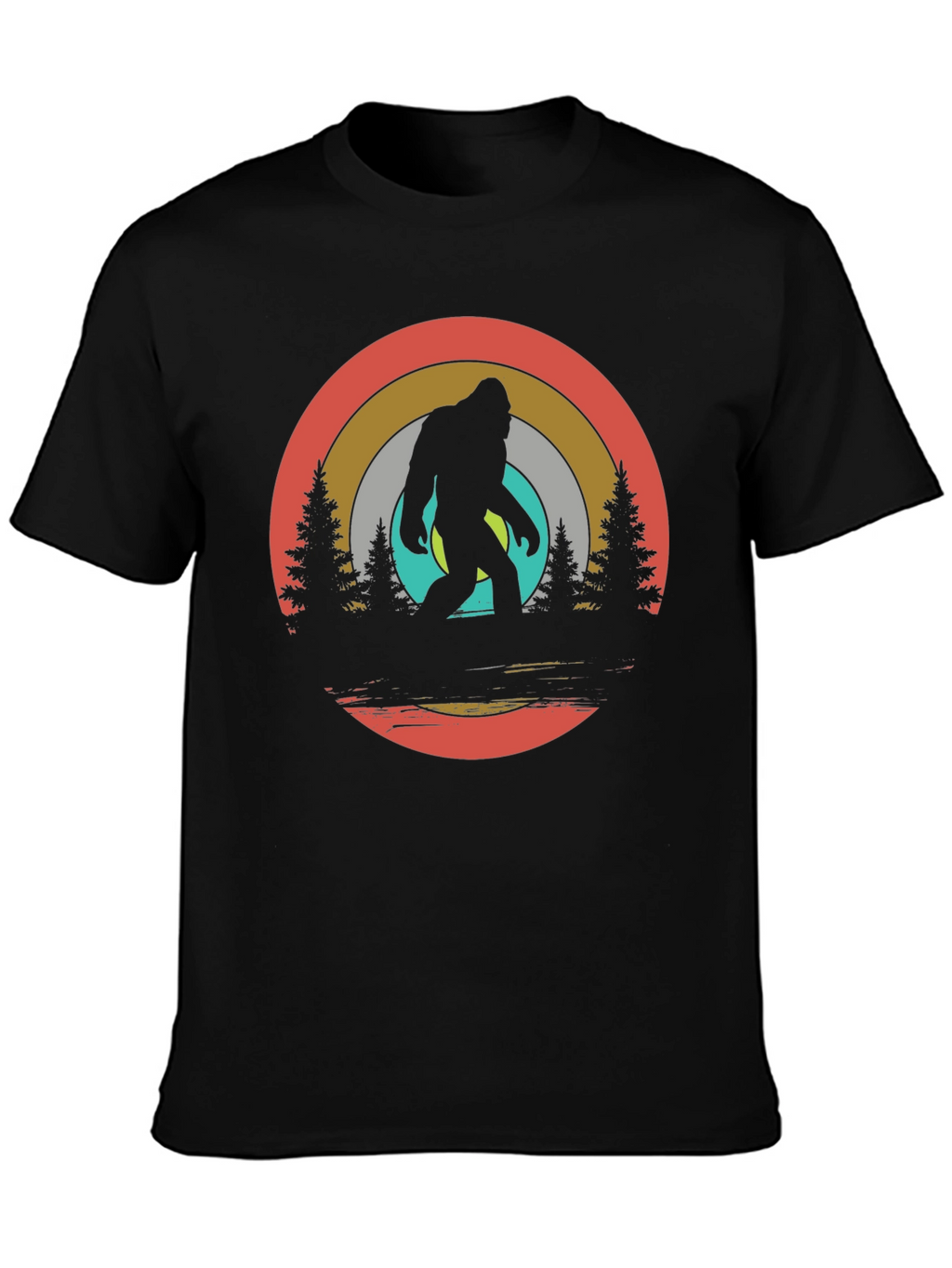 Bigfoot Retro Graphic T-Shirt - Black