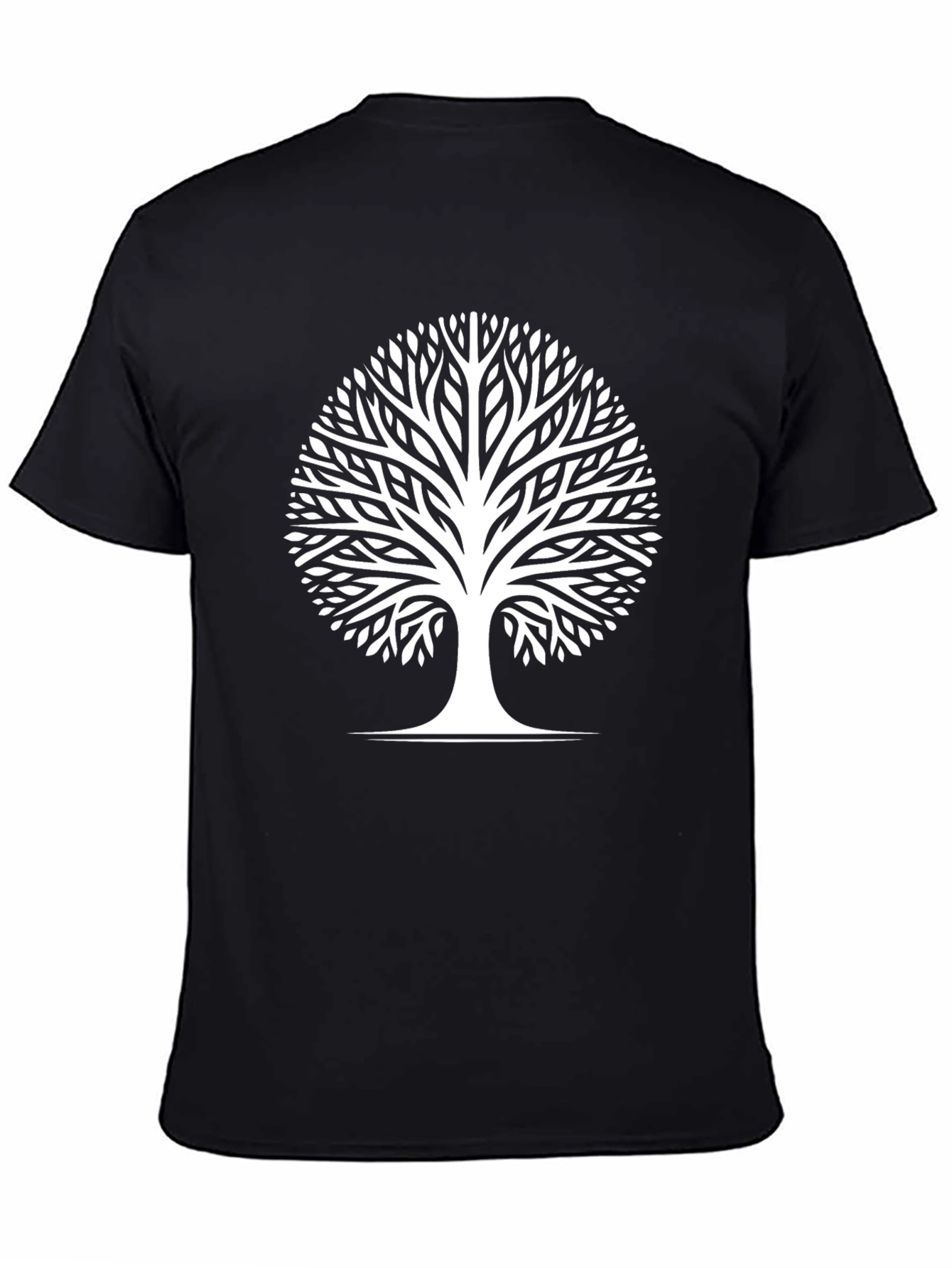 Elegant Tree of Life Graphic T-Shirt - Black