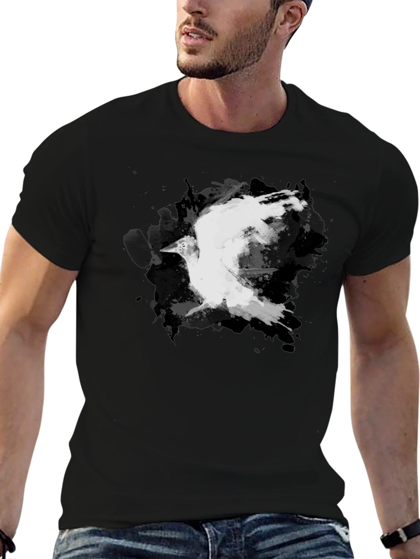 Abstract Raven Black T-Shirt