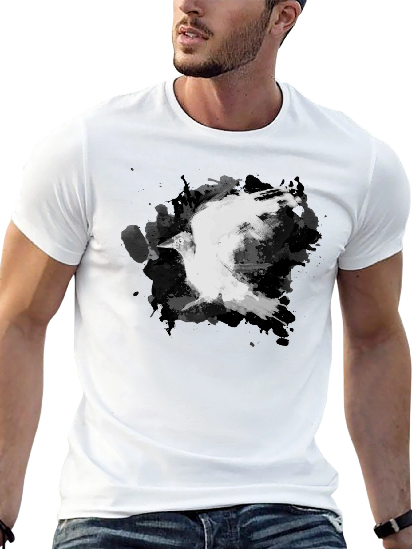 Abstract Raven Black T-Shirt