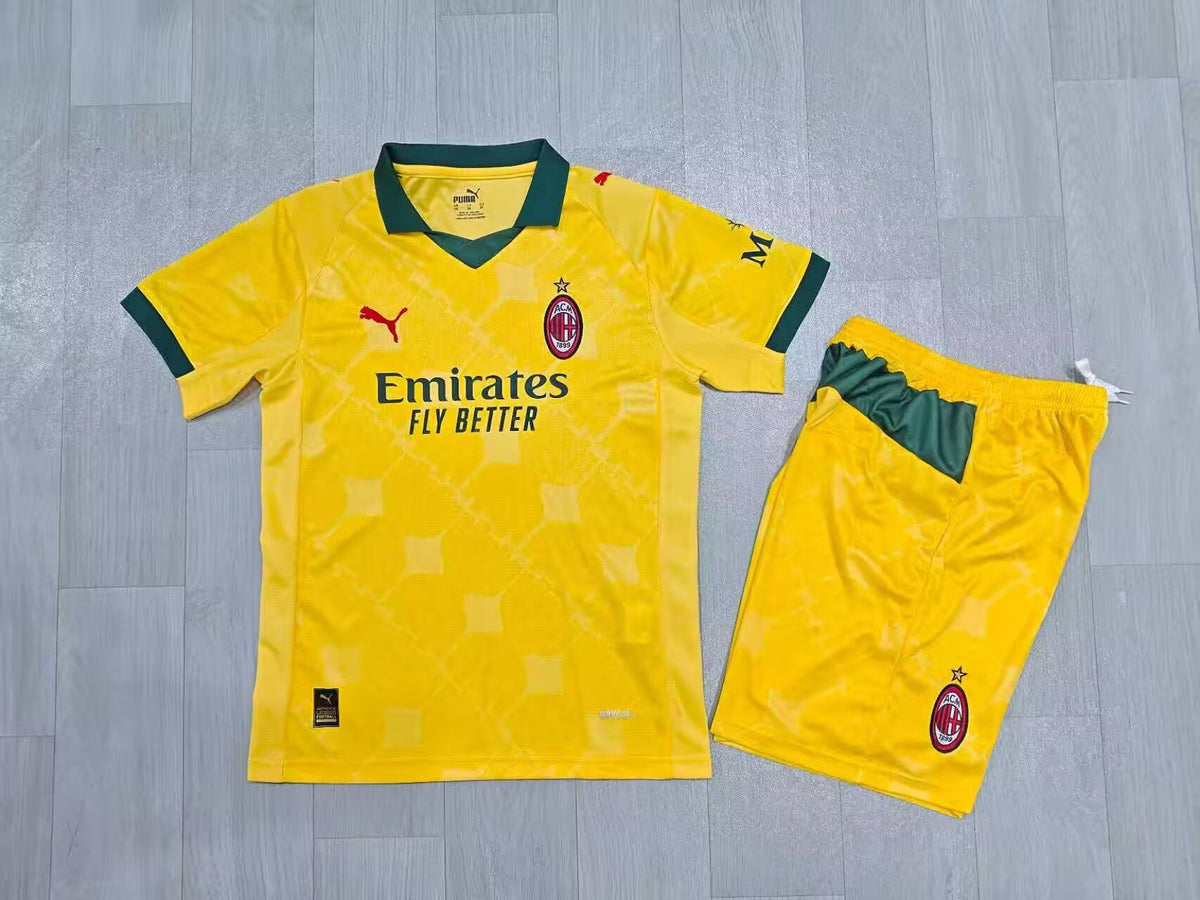 KIDS AC Milan   Kit – Yellow/Green