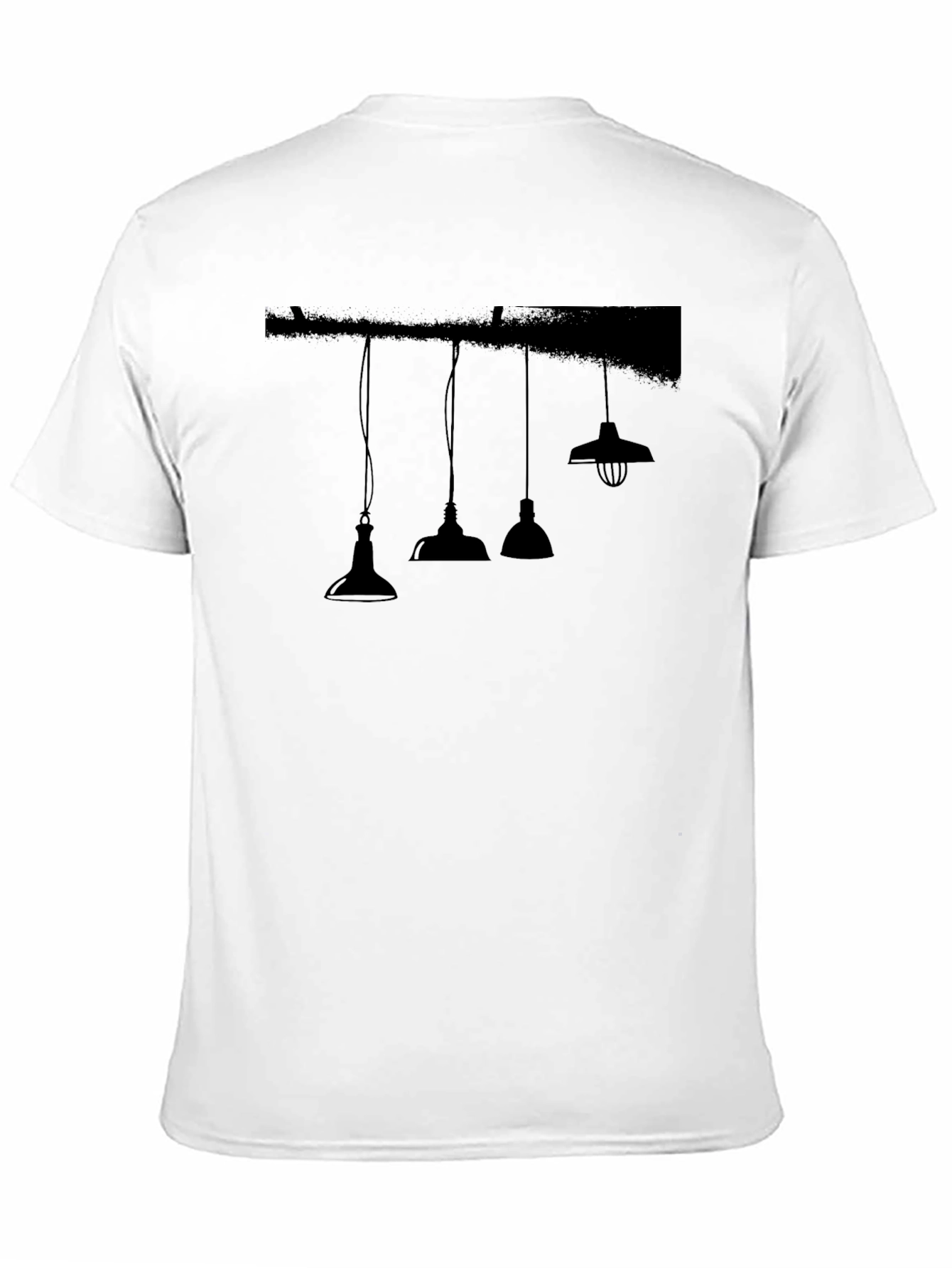 Modern Pendant Light Graphic Tee - Black Casual Shirt
