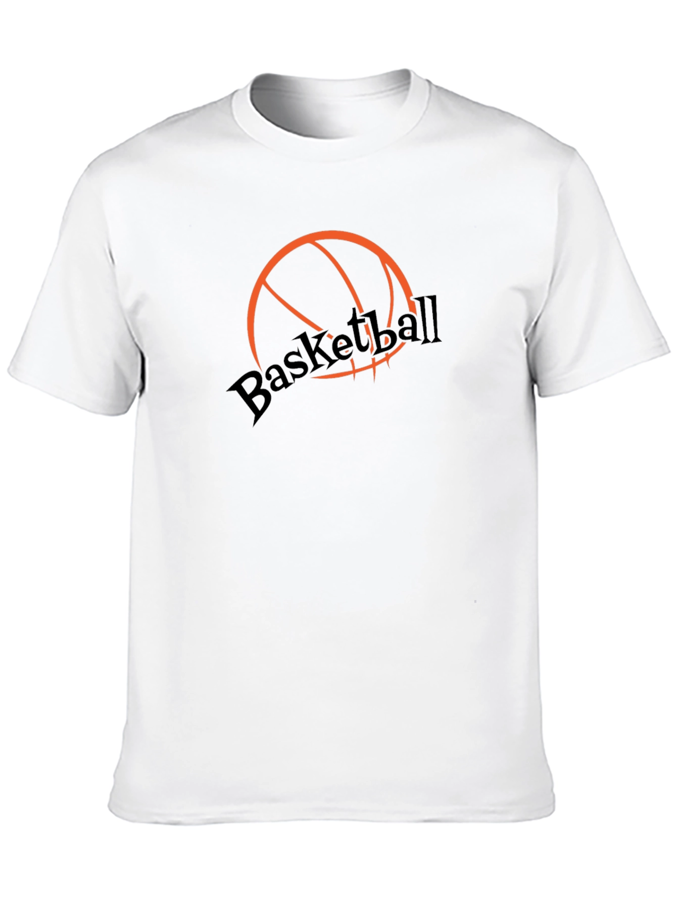 Basketball Graphic Tee - Stylish Black Cotton T-Shirt