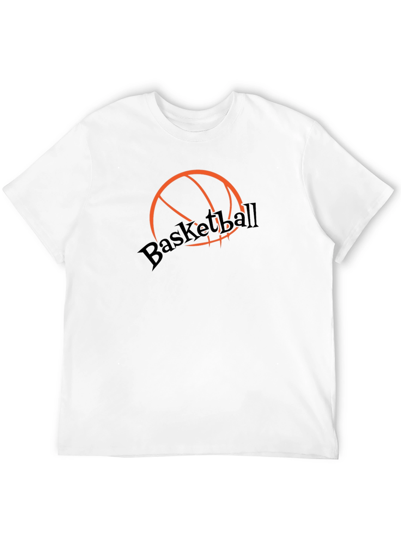 Basketball Graphic Tee - Stylish Black Cotton T-Shirt
